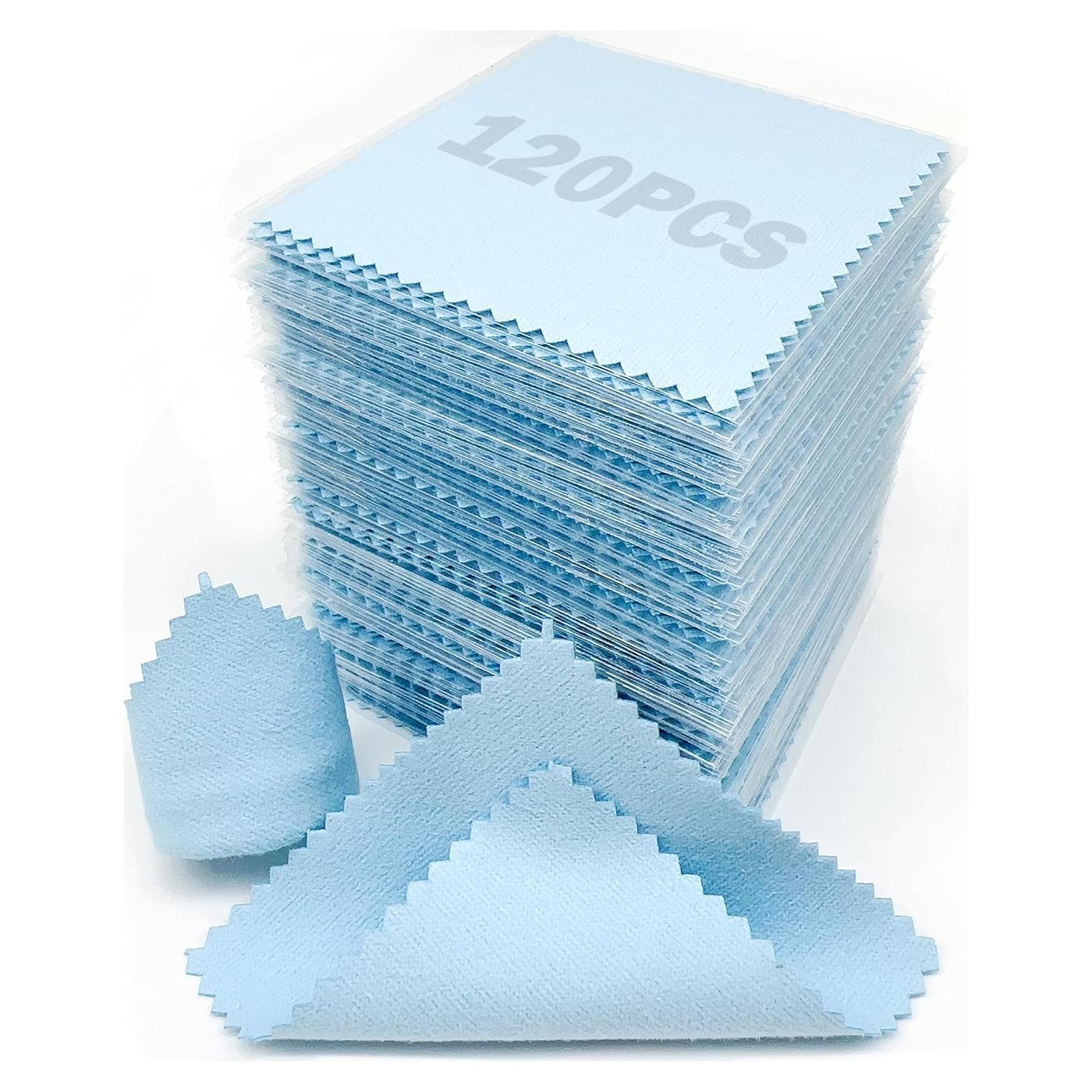 Paños de Limpieza de Joyería XIAOXINGYUN 120 Pcs 8x8 cm