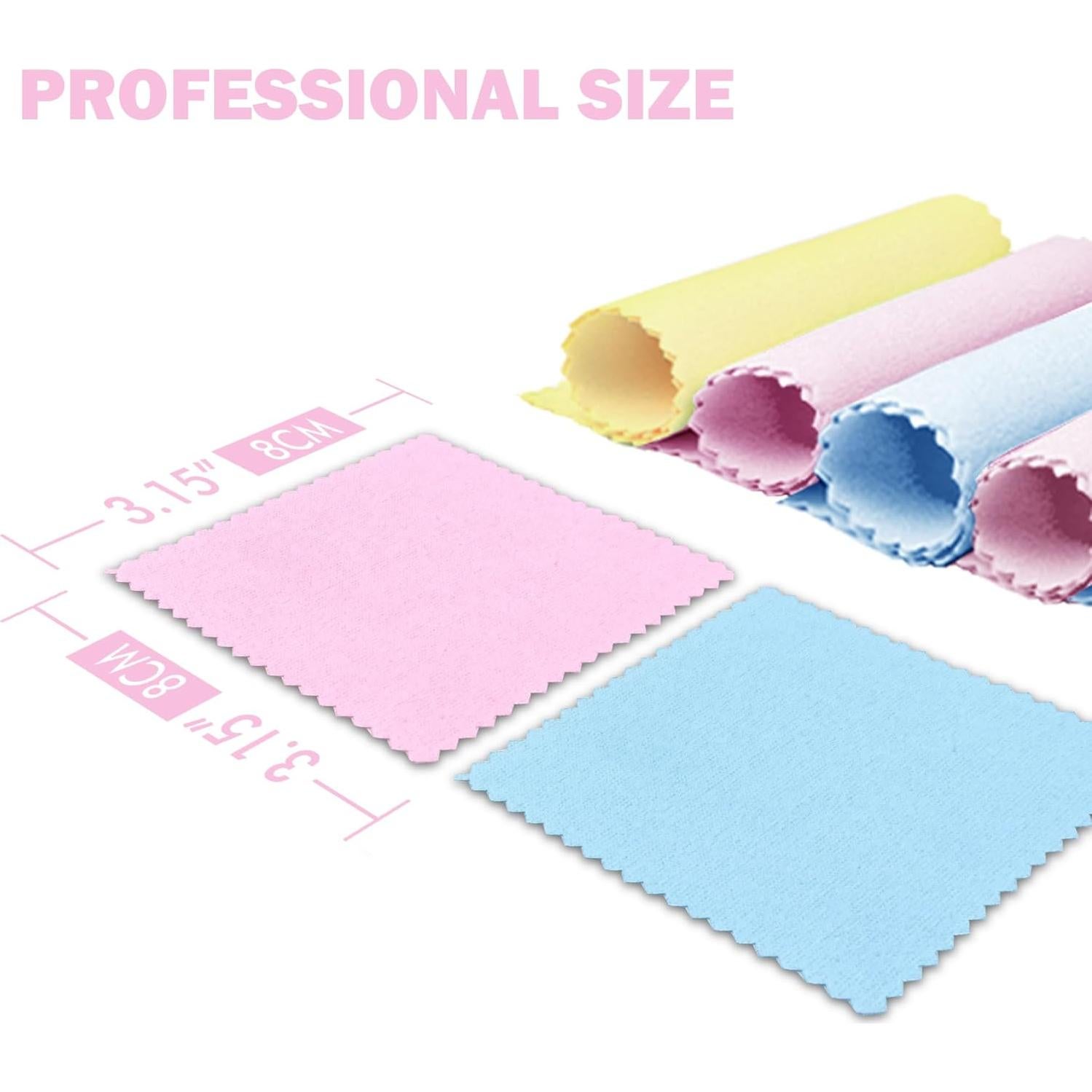 Paños de Limpieza de Joyería XIAOXINGYUN 120 Pcs 8x8 cm