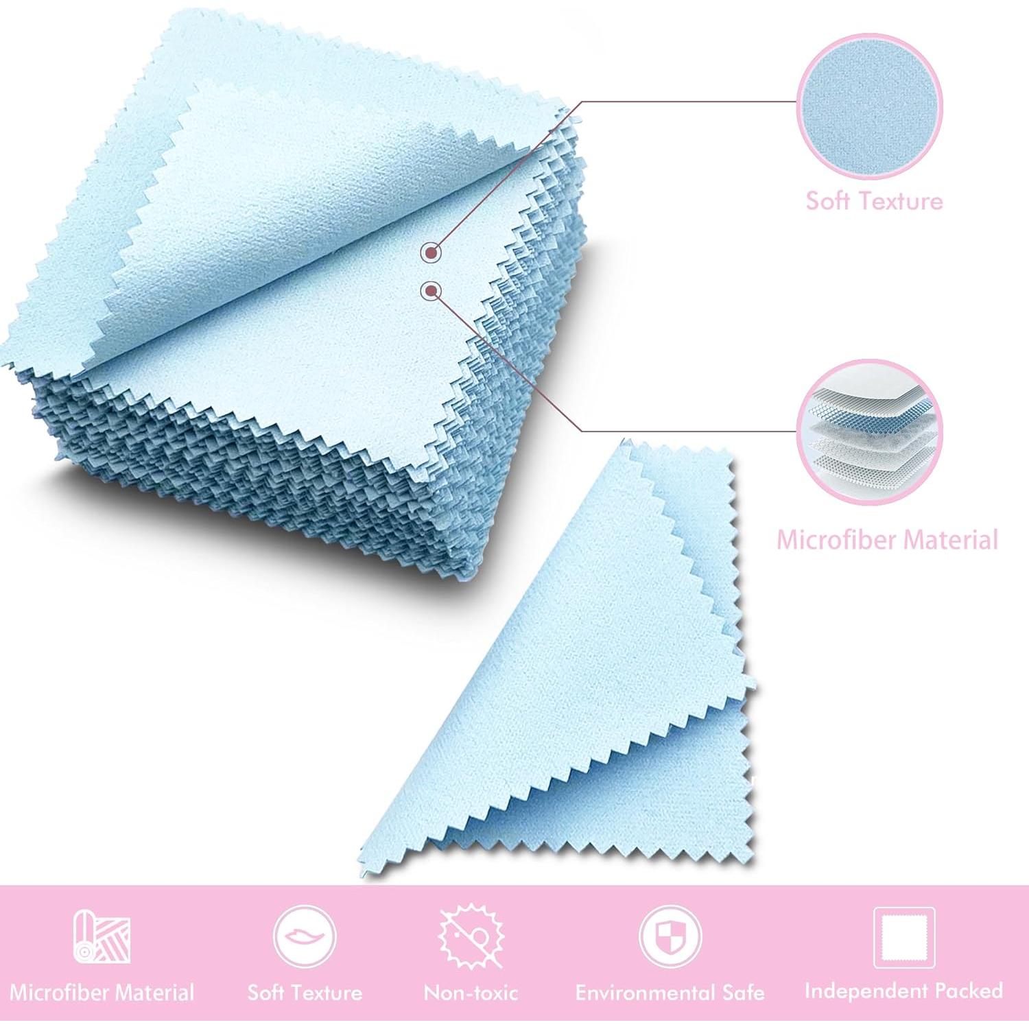 Paños de Limpieza de Joyería XIAOXINGYUN 120 Pcs 8x8 cm