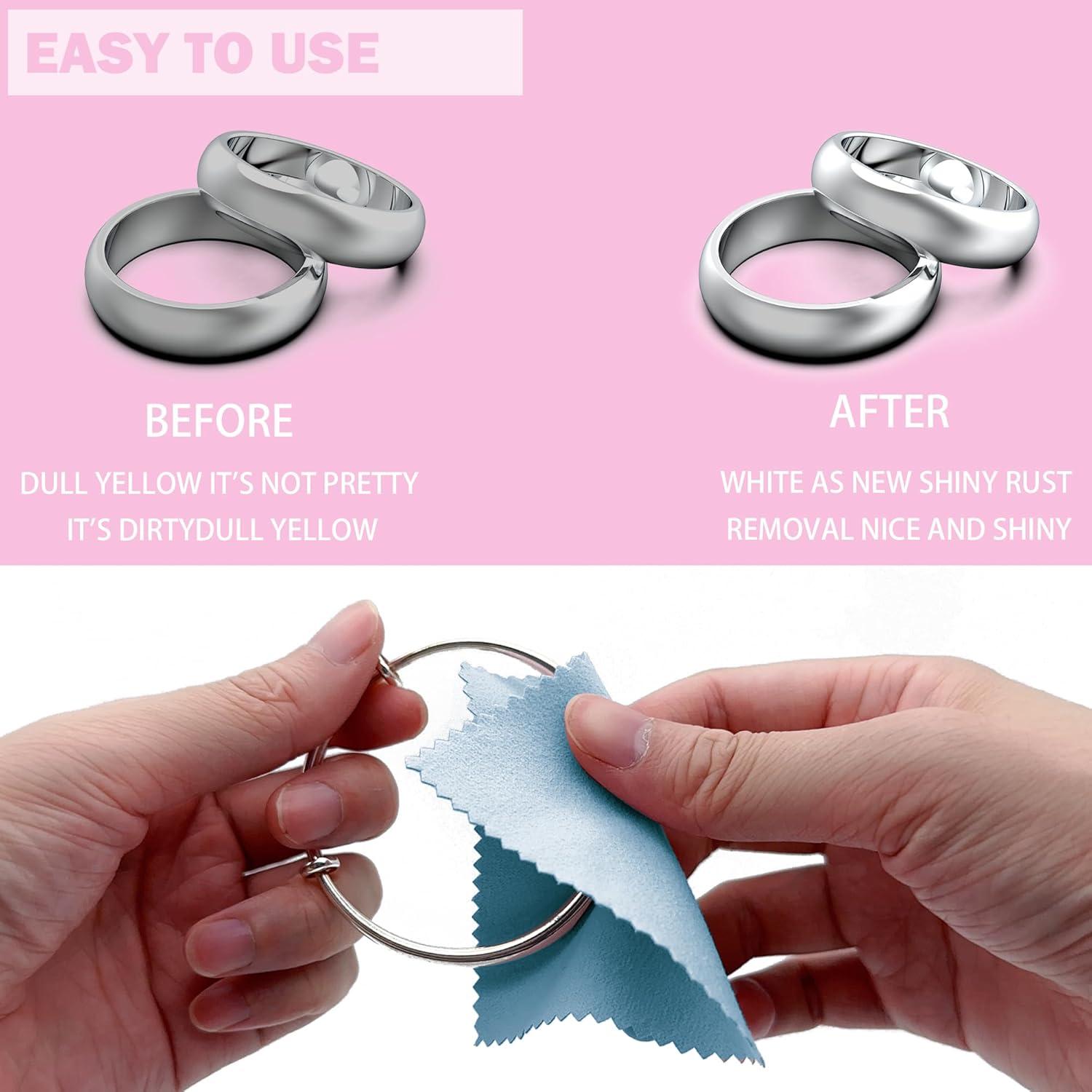 Paños de Limpieza de Joyería XIAOXINGYUN 120 Pcs 8x8 cm