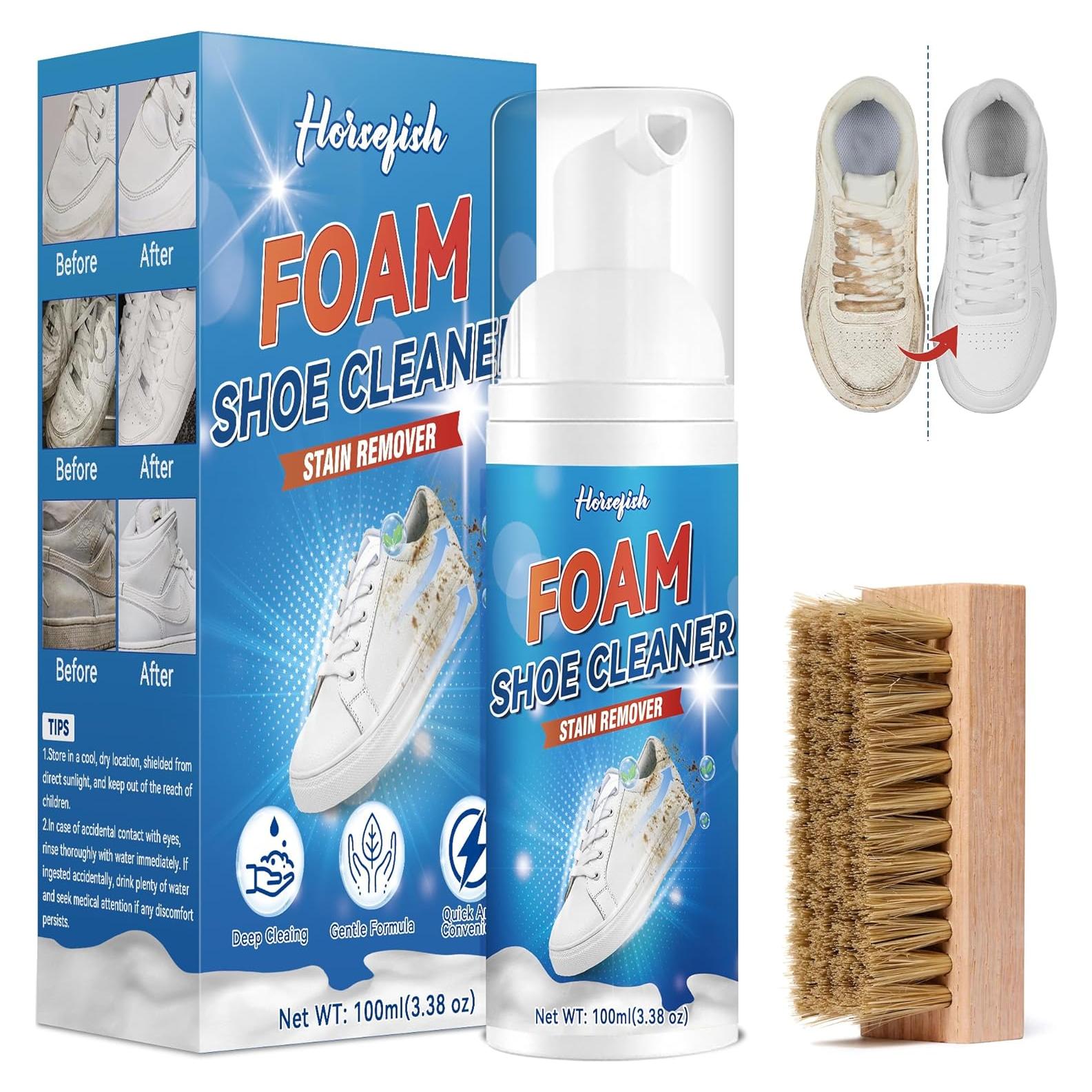 Limpiador de Zapatos HORSEFISH 191ml con Cepillo y Esponja