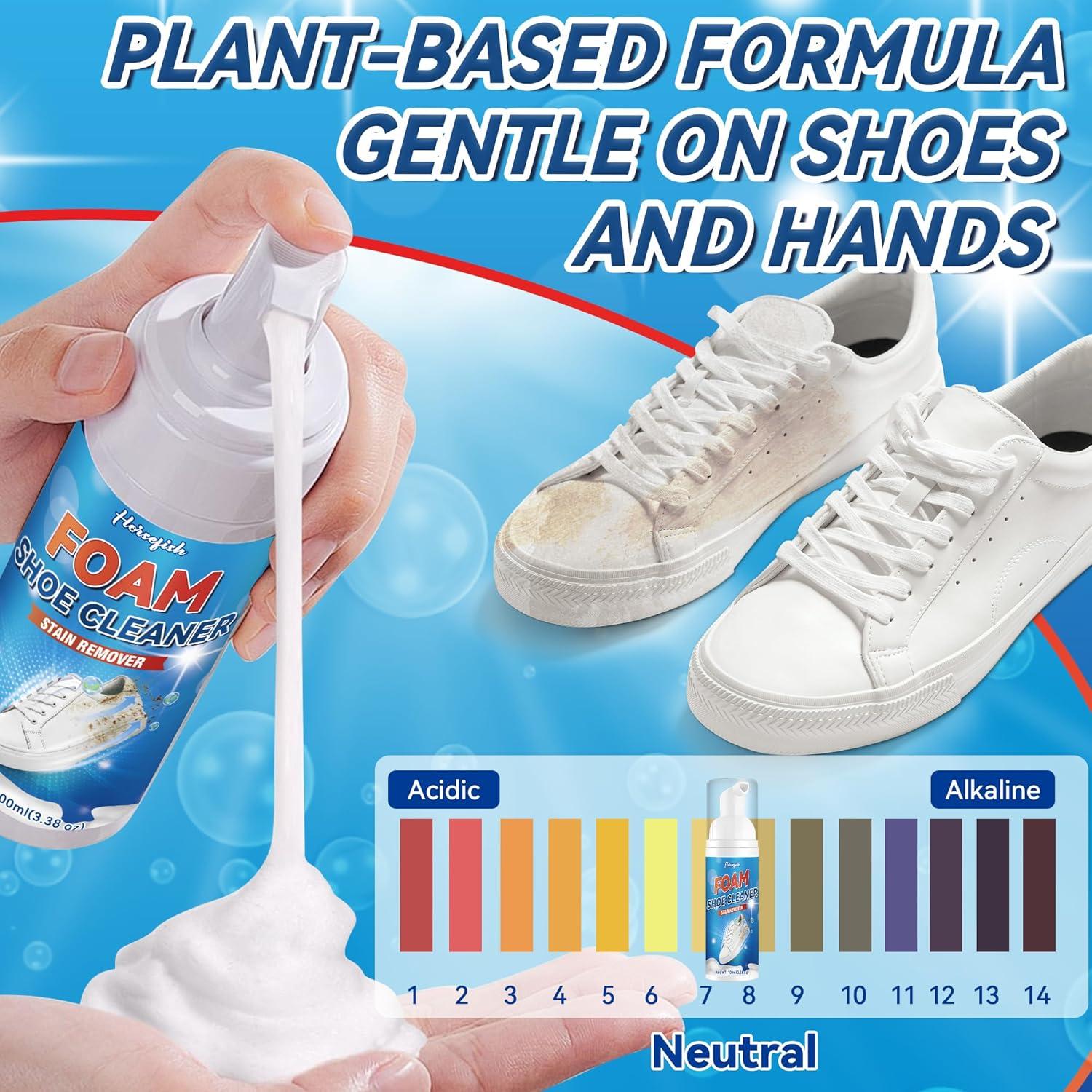 Limpiador de Zapatos HORSEFISH 191ml con Cepillo y Esponja