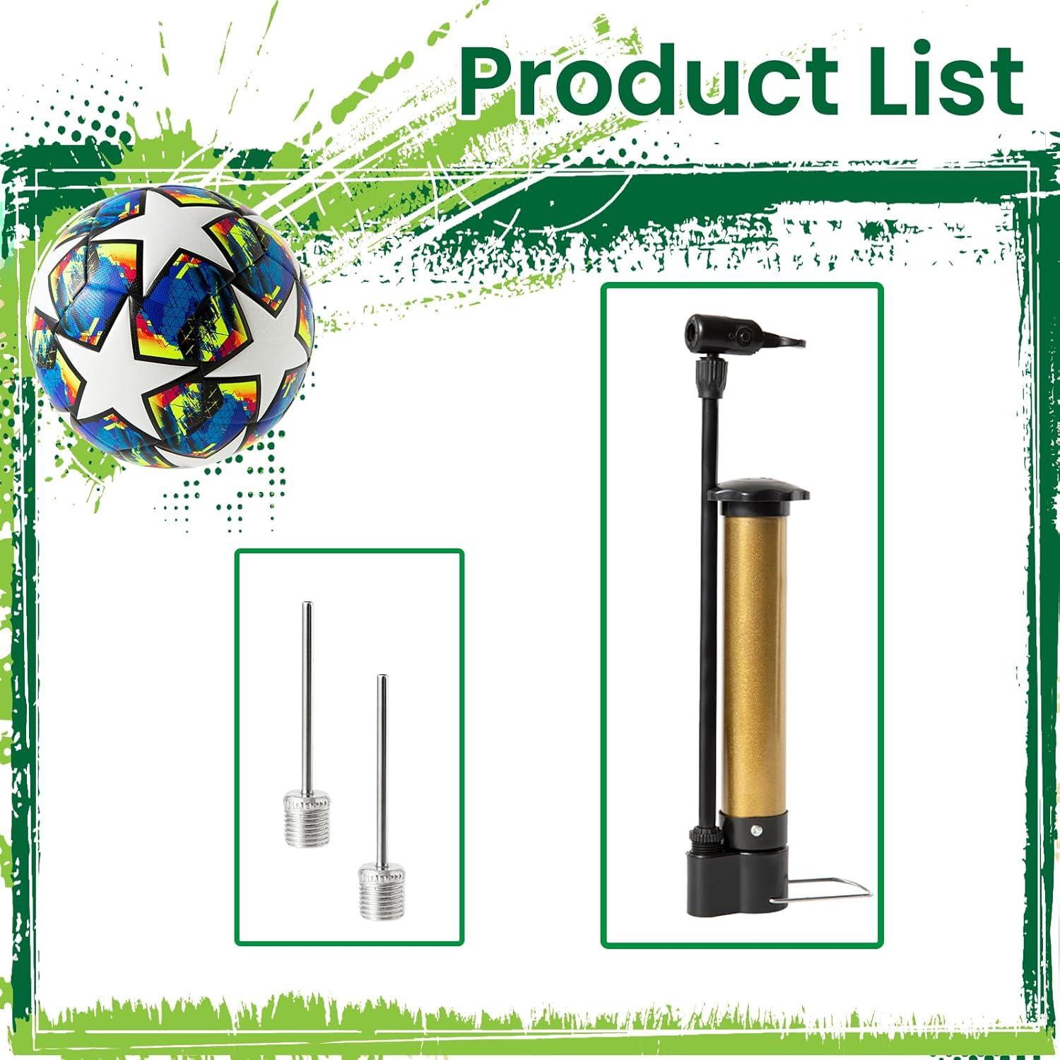 Balón de Fútbol ZWAW Tamaño 5 Cuero PU Impermeable con Bomba