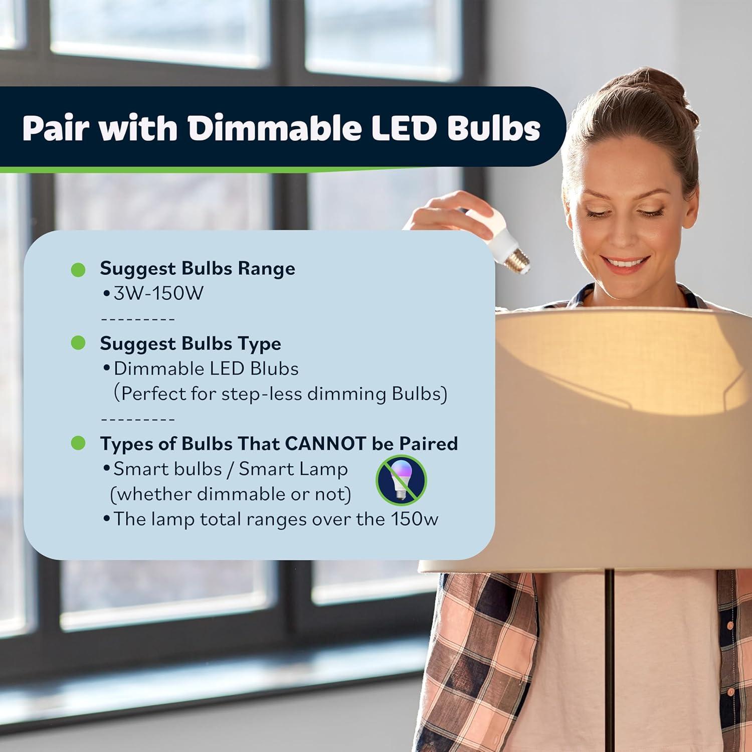 Regulador de Enchufe de Mesa TOPGREENER TGTTDL300-BK 150W LED