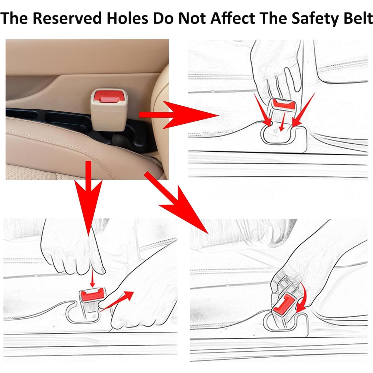 Relleno Espacio entre Asientos Enfeiya Doble Ranura Negro