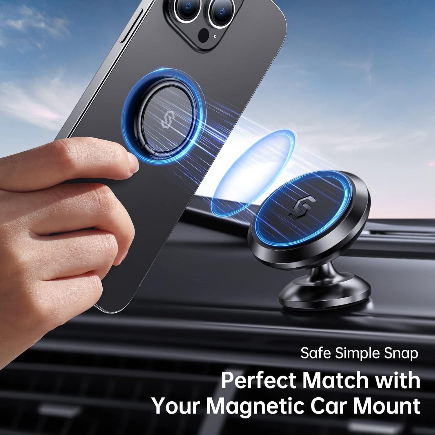 Soporte para anillo de teléfono Syncwire 360° Negro