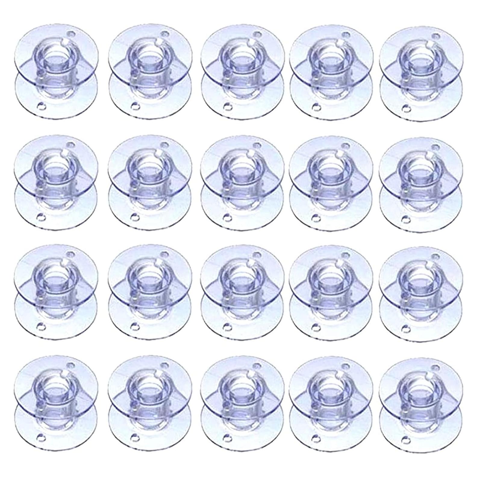 Bobinas de Plástico Transparentes YEQIN 20 Pcs Clase 15 para Coser