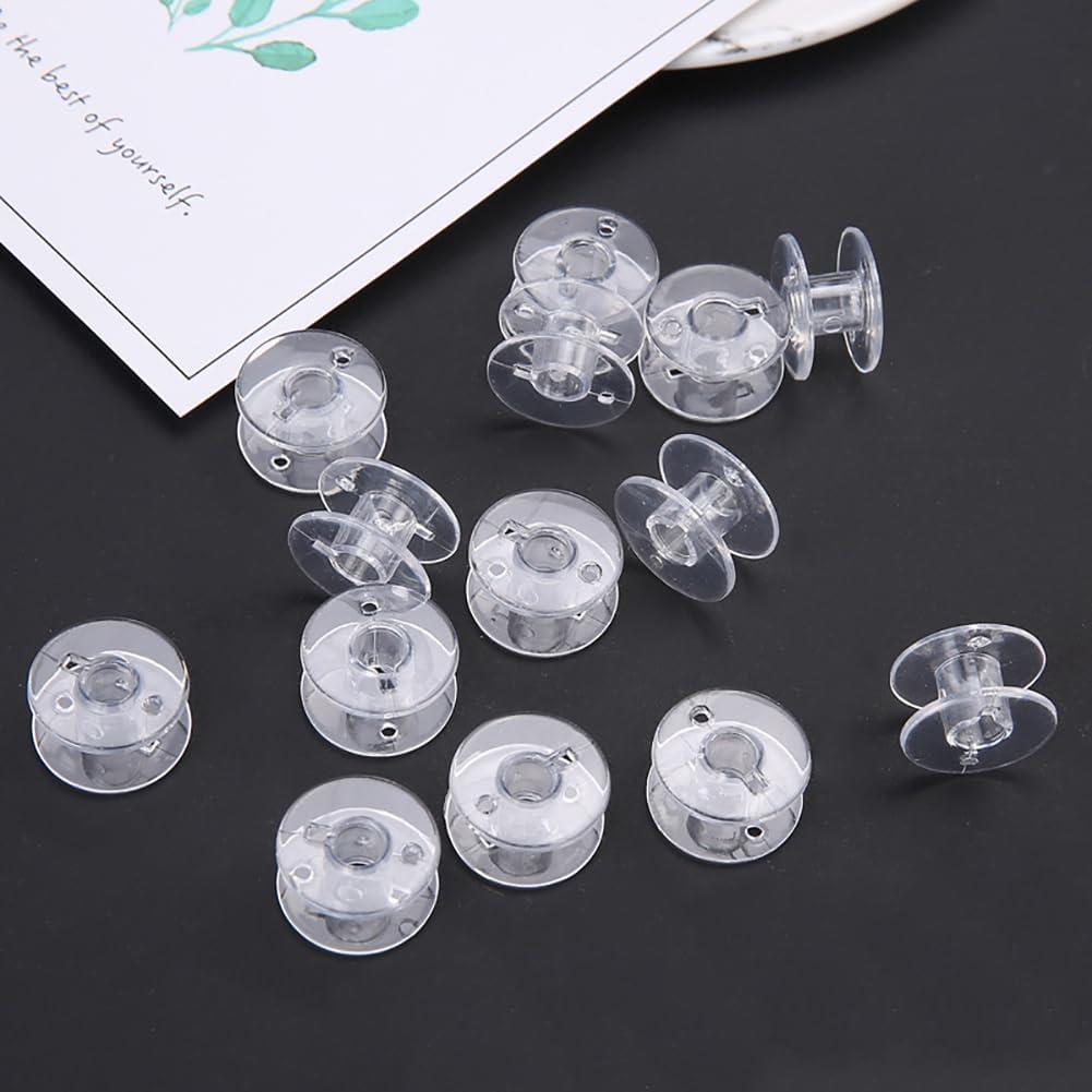 Bobinas de Plástico Transparentes YEQIN 20 Pcs Clase 15 para Coser