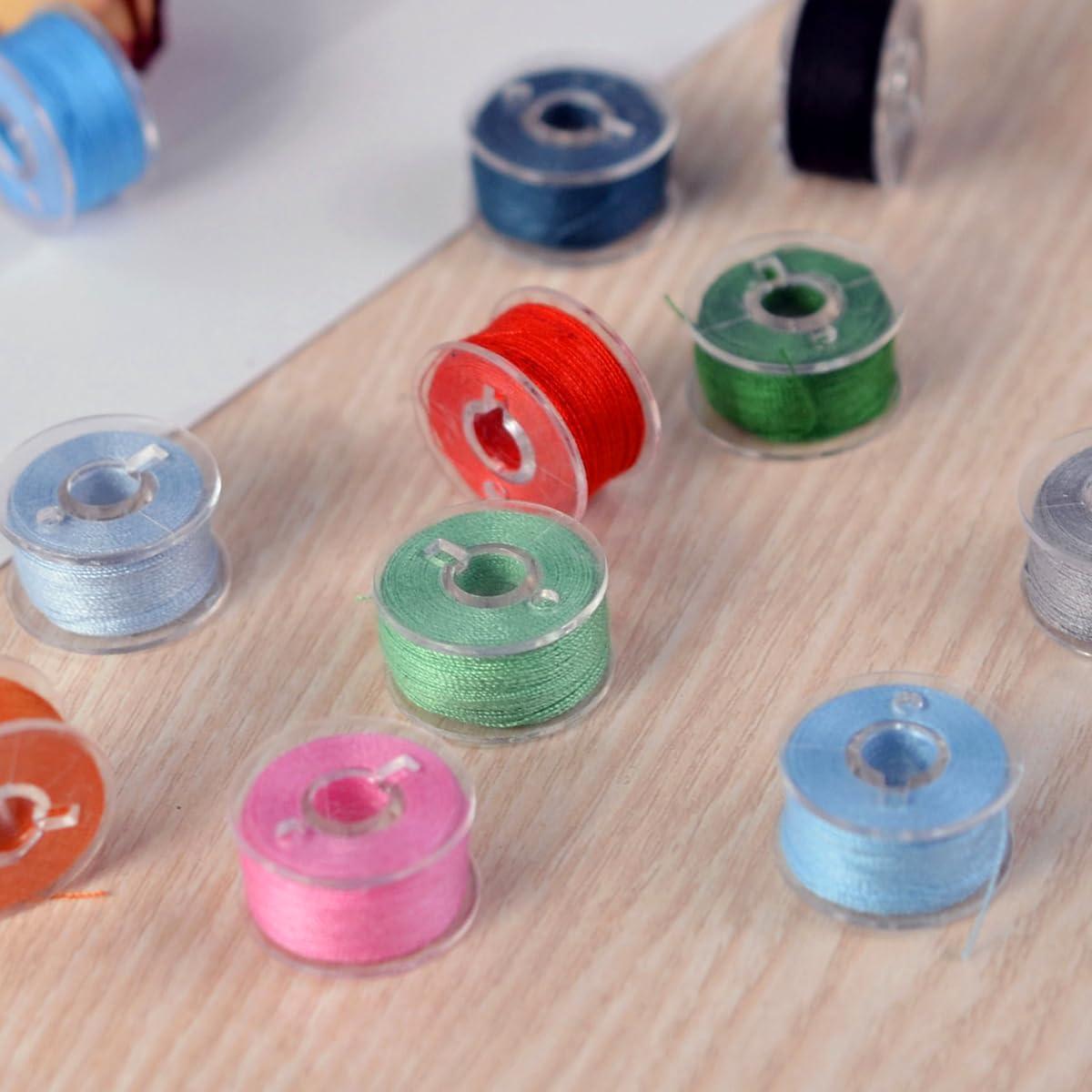 Bobinas de Plástico Transparentes YEQIN 20 Pcs Clase 15 para Coser