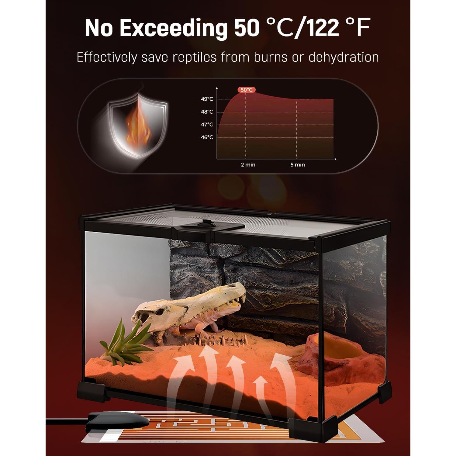 Almohadilla Térmica Pawfly 5W para Reptiles 15.24x13.97cm