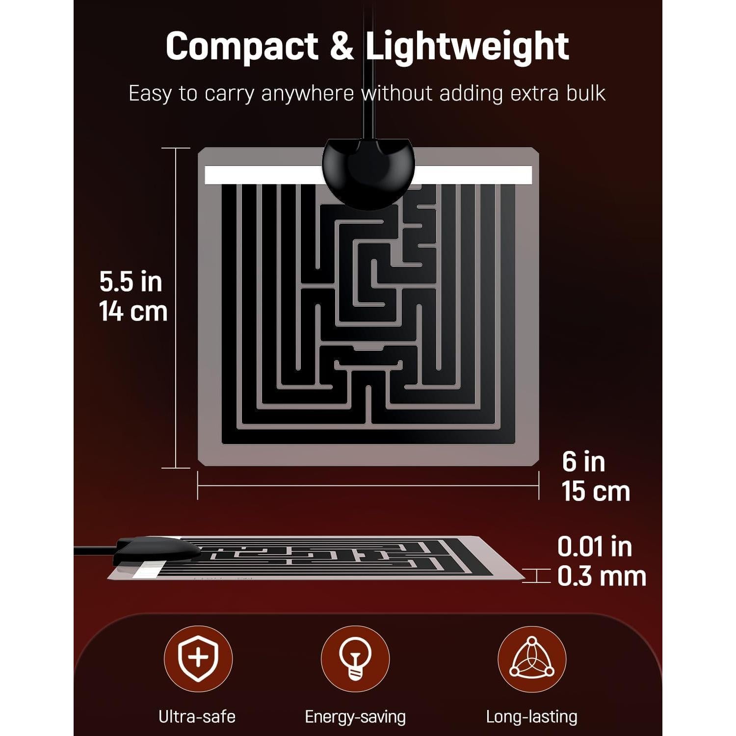 Almohadilla Térmica Pawfly 5W para Reptiles 15.24x13.97cm