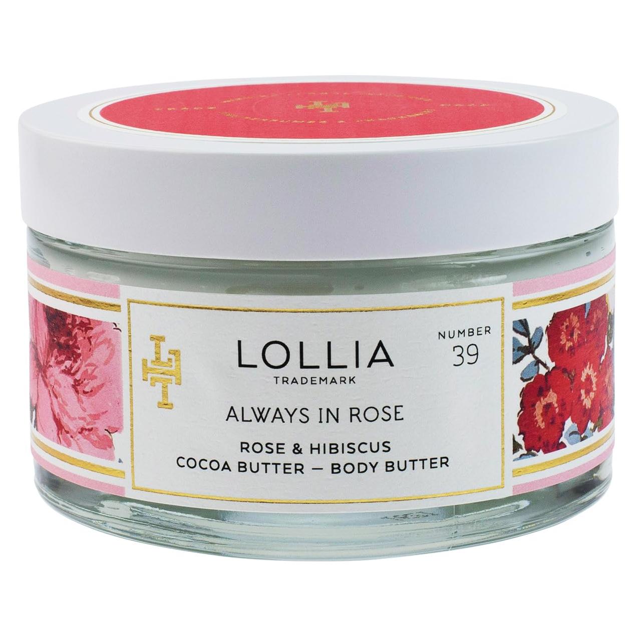 Manteca Corporal Lollia Siempre en Rosa 155 g - Hidratante Floral