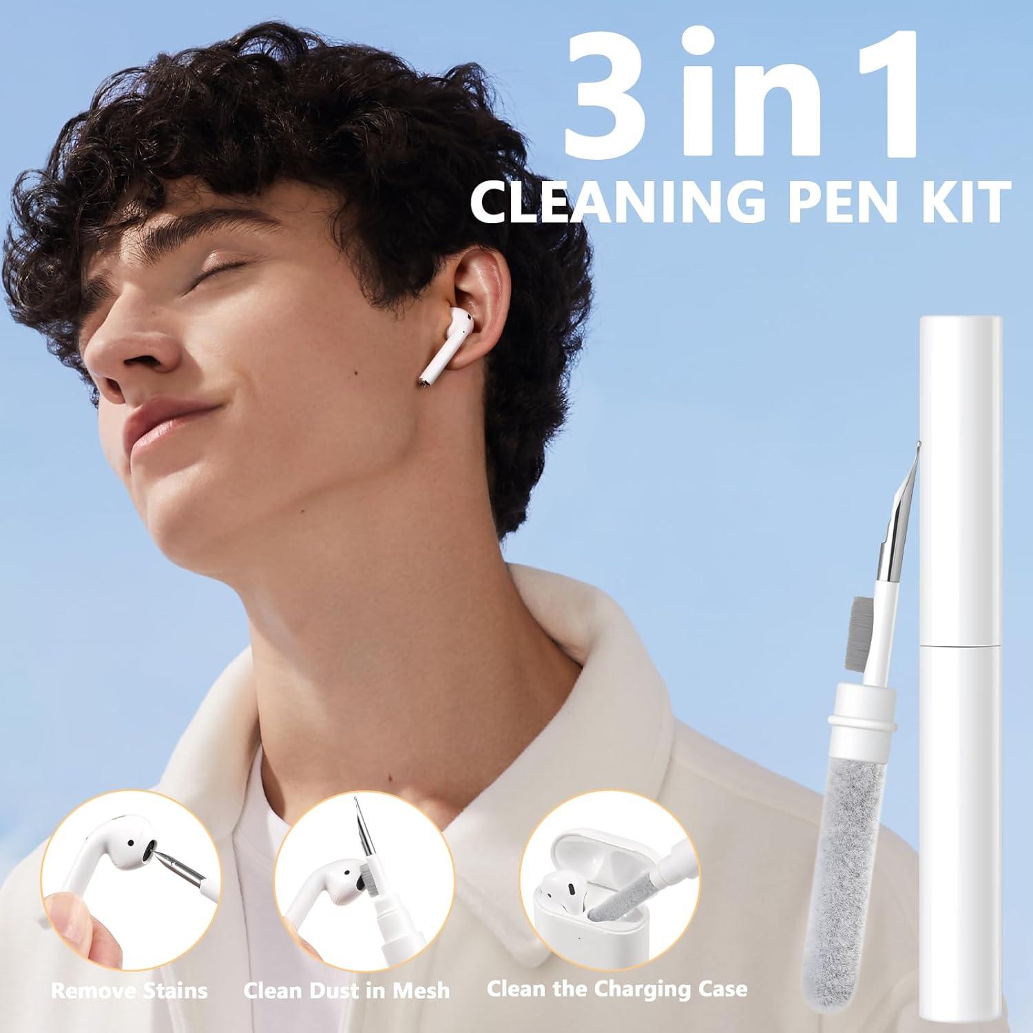 Funda de Silicona Lerobo para AirPods 1/2 con Kit de Limpieza