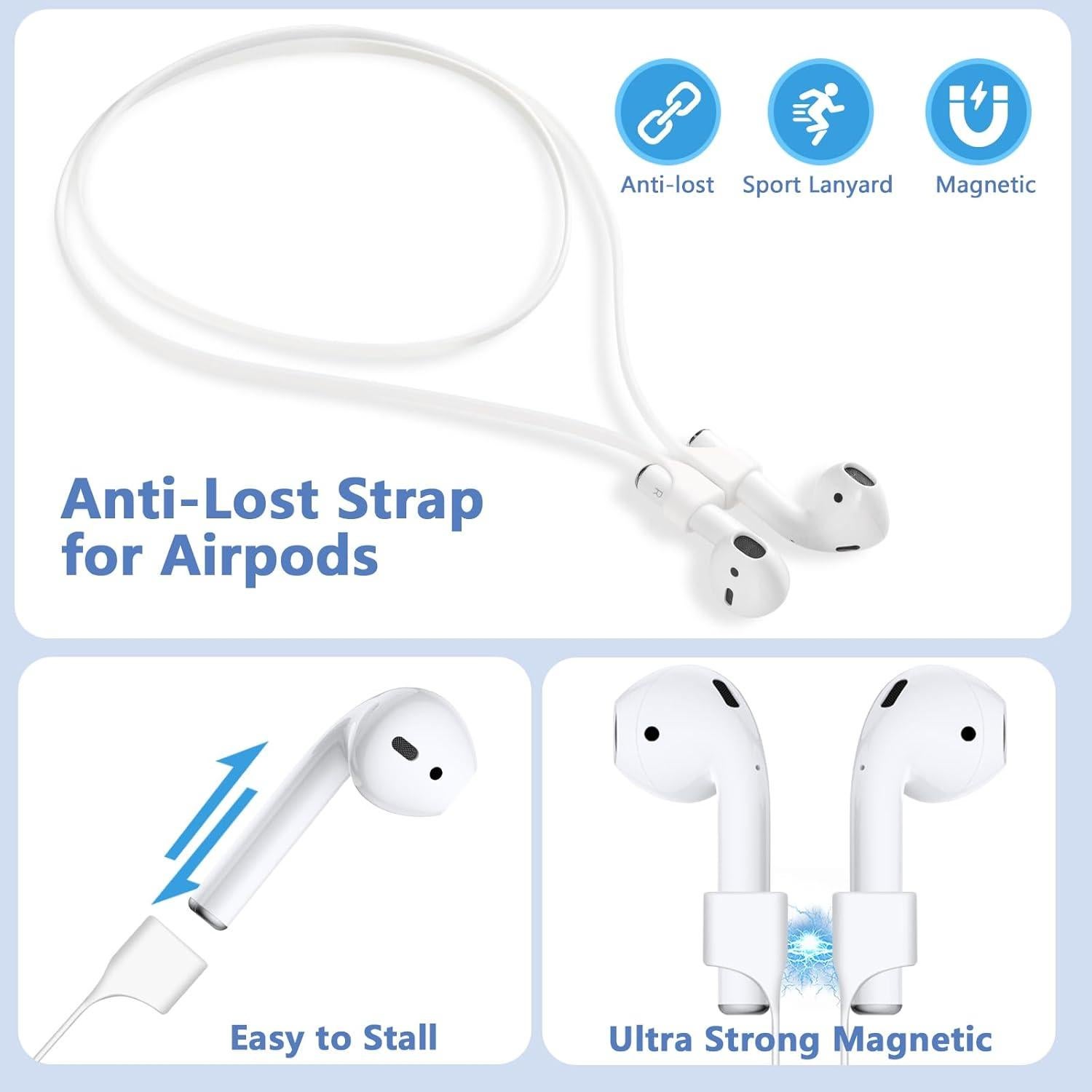 Funda de Silicona Lerobo para AirPods 1/2 con Kit de Limpieza