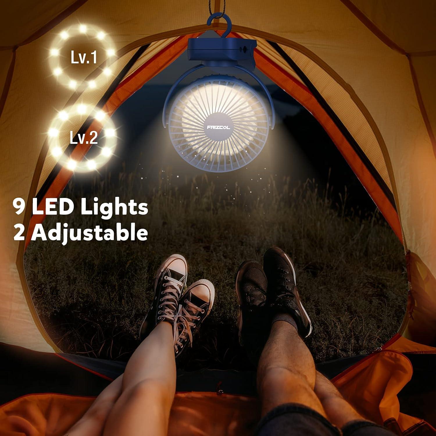 Ventilador de Clip FRIZCOL 12000mAh Recargable con LED