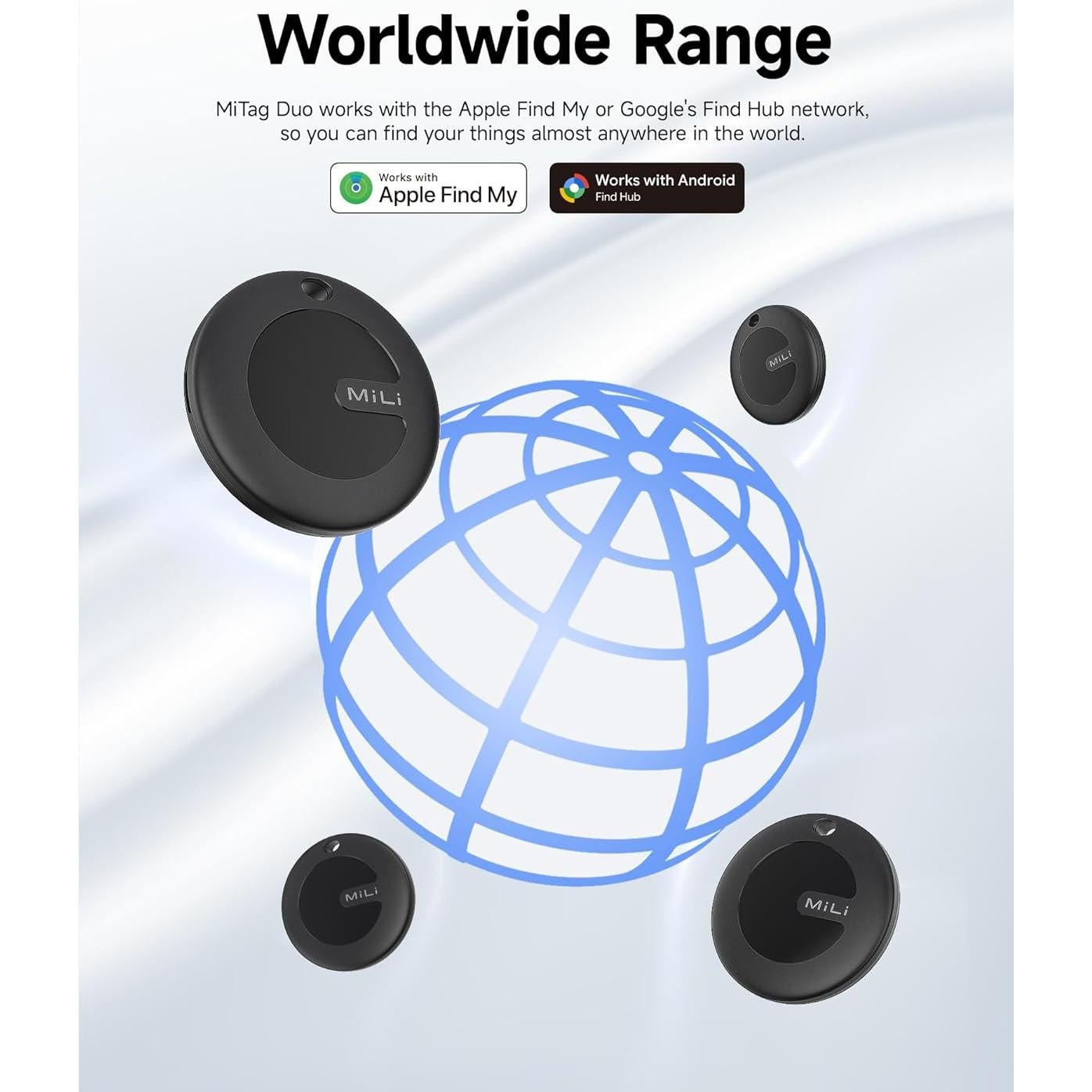 MiTag Duo - Rastreador Bluetooth IP67 para iOS y Android
