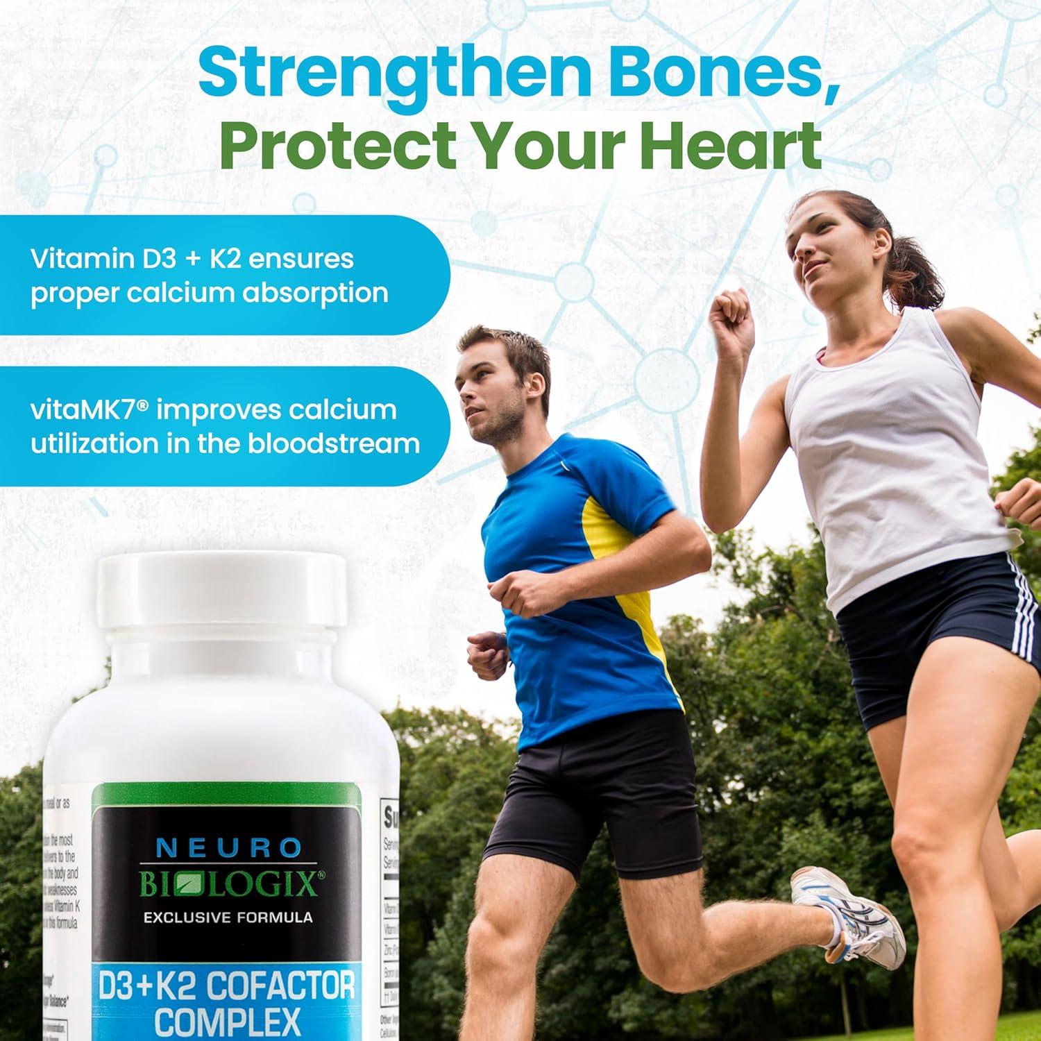 Complejo Cofactor D3+K2 Neurobiologix 60 Cápsulas - Vitamina D3, K2, Zinc