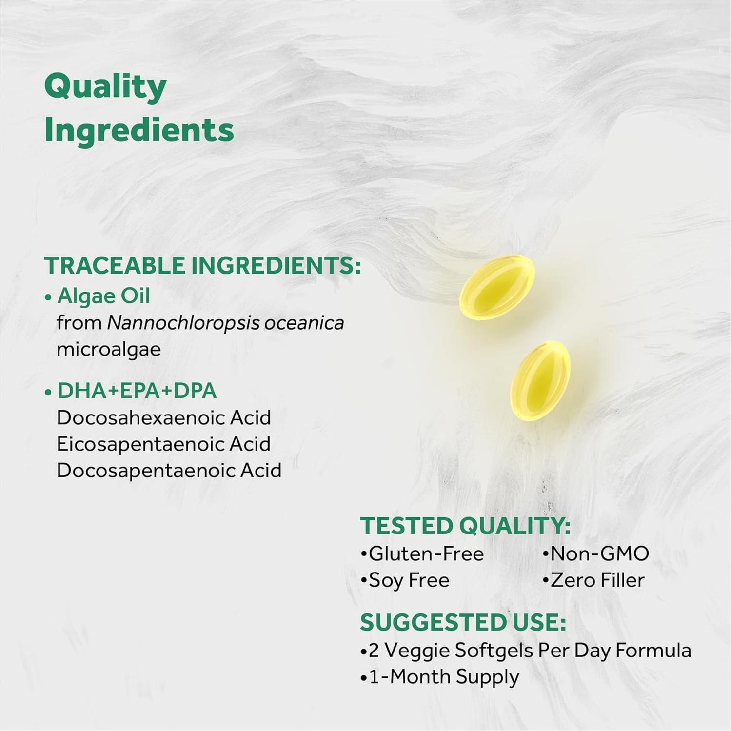 Omega 3 Vegano Naturalis 60 Cápsulas Blandas DHA EPA DPA