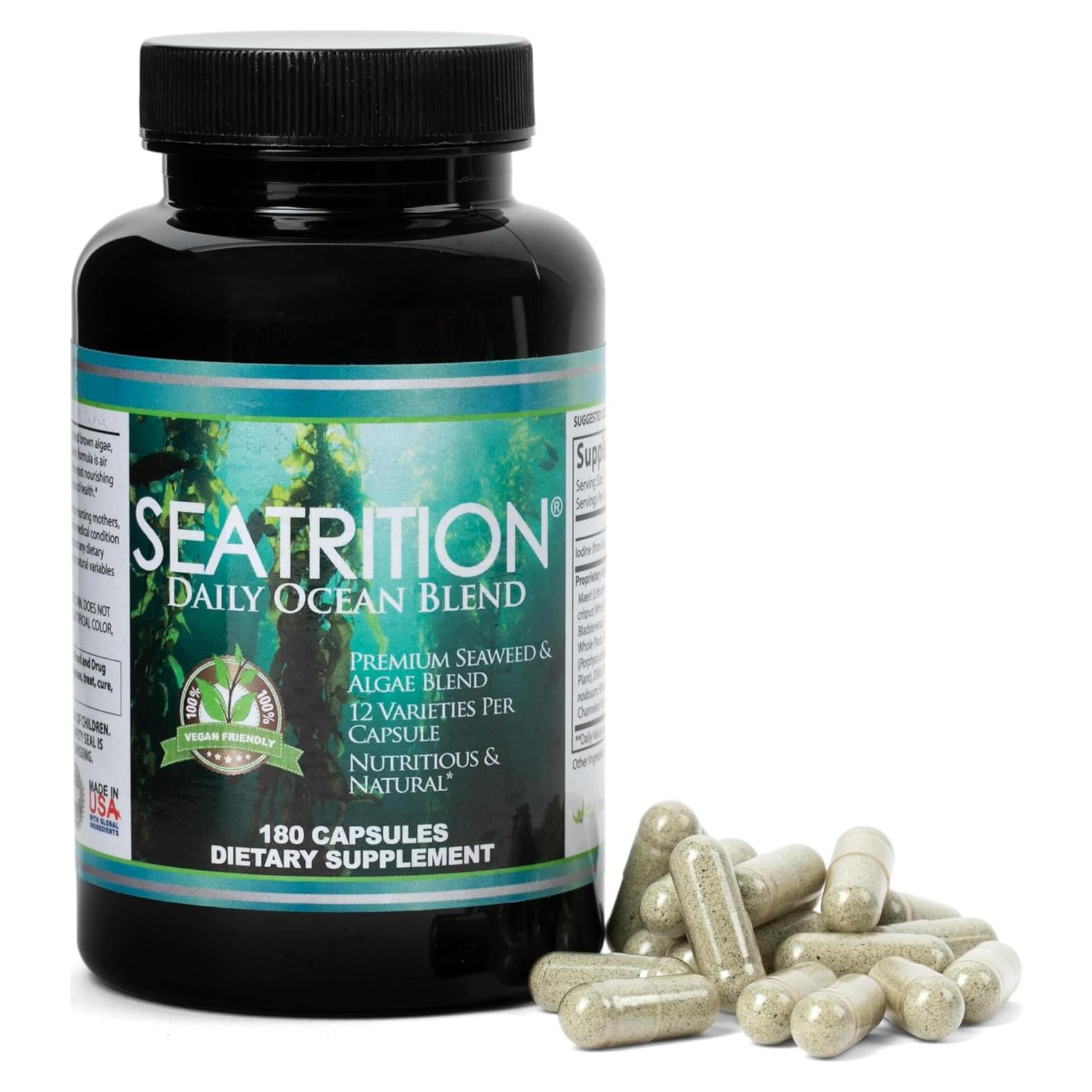 Suplemento Natural Tiroides Seatrition 180 Cápsulas Veganas