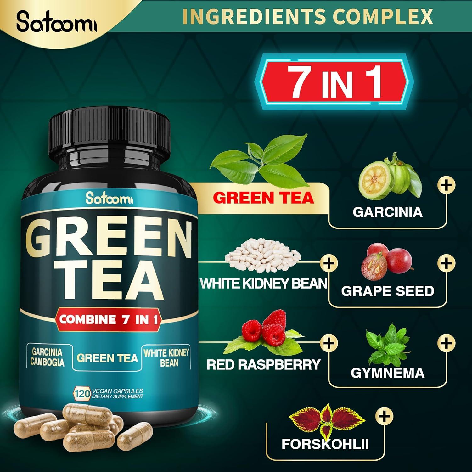 Cápsulas de Té Verde Satoomi 13200mg - 120 Unidades