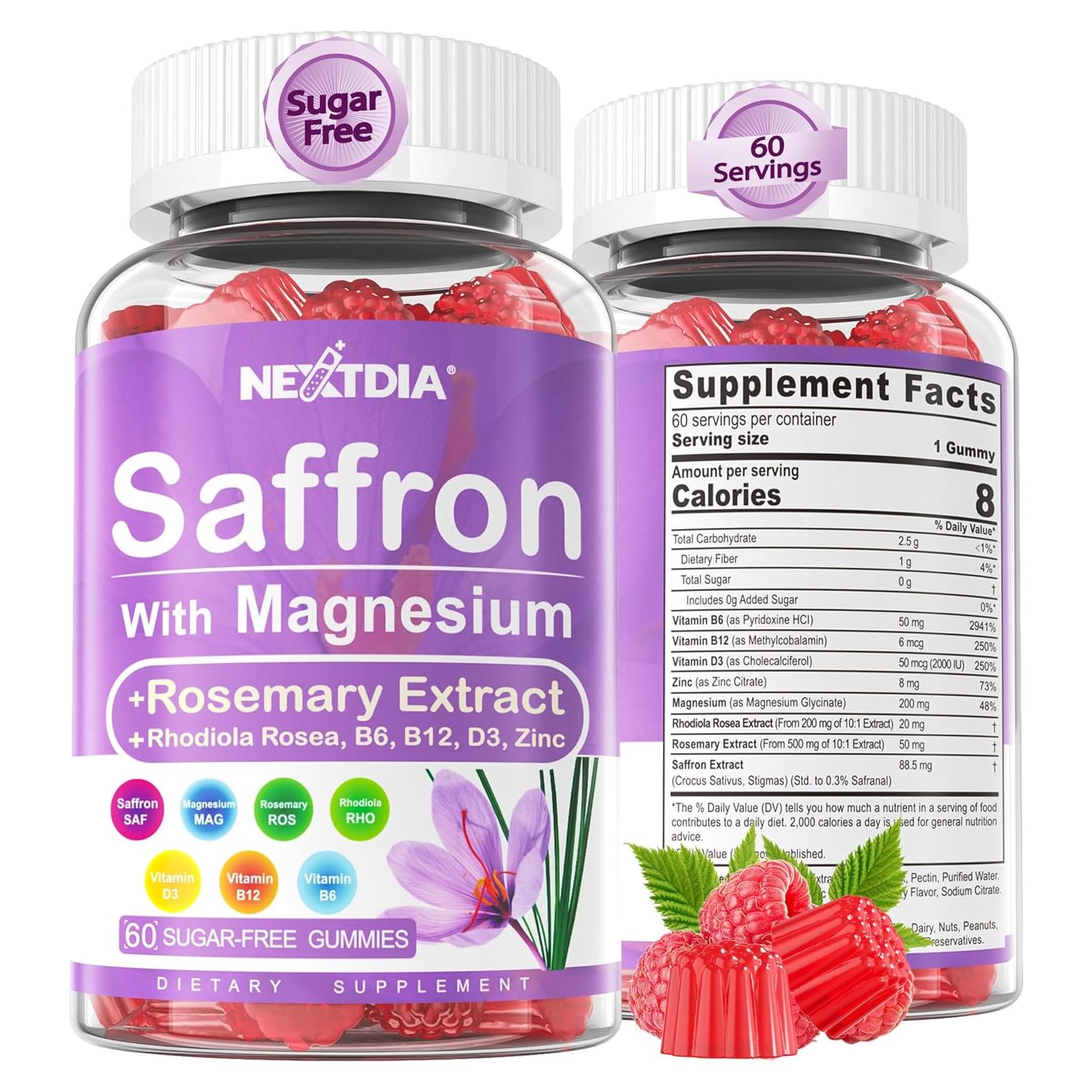 Gominolas de Azafrán y Glicinato de Magnesio 60 Unidades