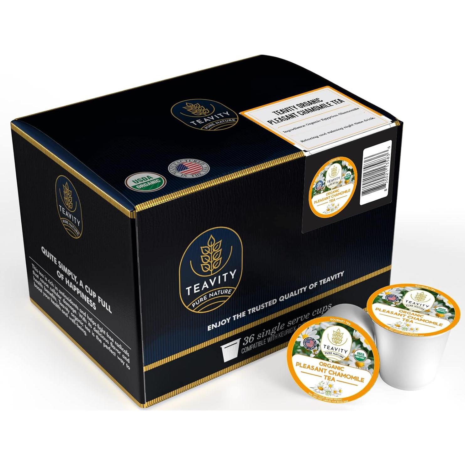 Cápsulas de Té de Manzanilla Orgánica Teavity - 36 Unidades