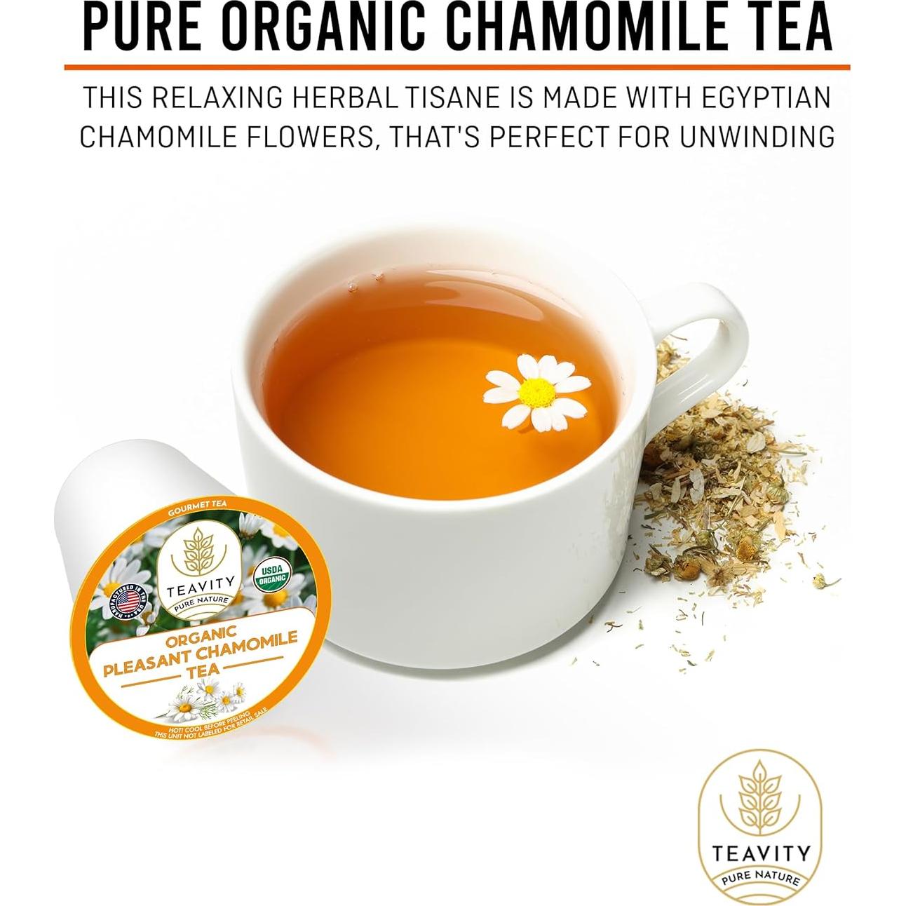 Cápsulas de Té de Manzanilla Orgánica Teavity - 36 Unidades