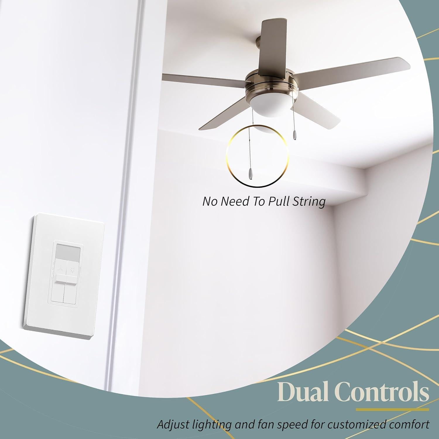 Interruptor Regulador TOPGREENER 3 Velocidades Blanco 2 Piezas