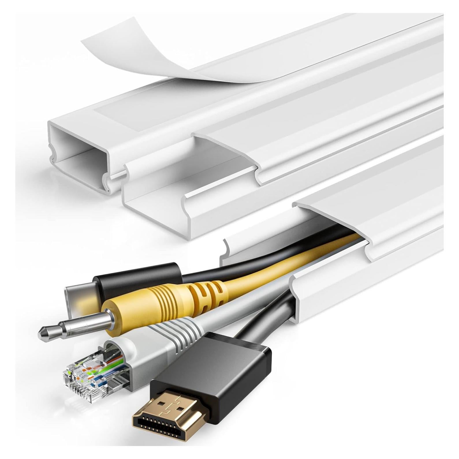 Ocultador de Cables Yecaye 47 cm Blanco para TV