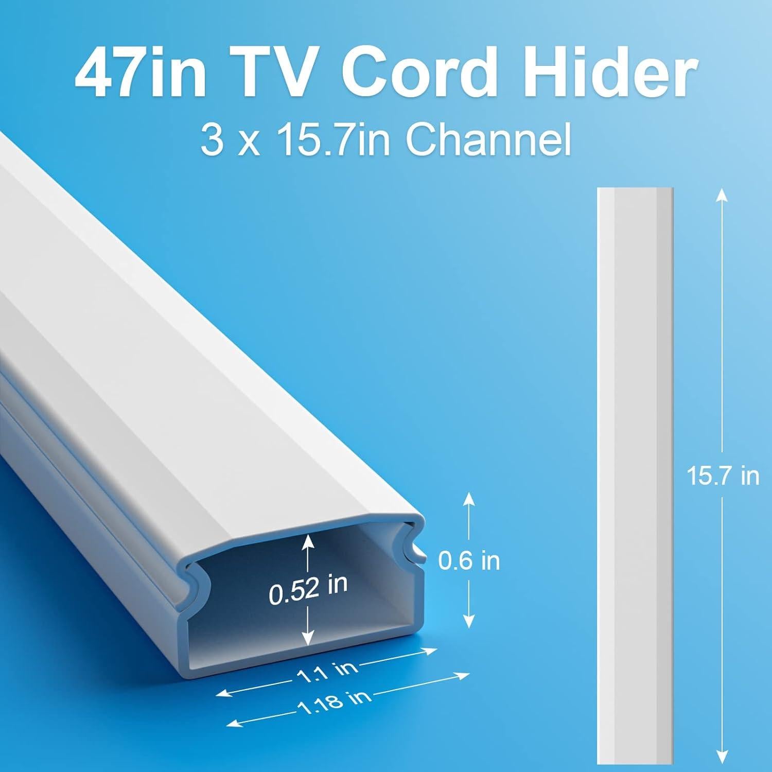 Ocultador de Cables Yecaye 47 cm Blanco para TV