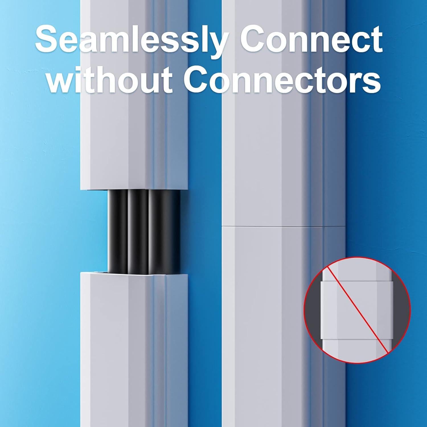 Ocultador de Cables Yecaye 47 cm Blanco para TV