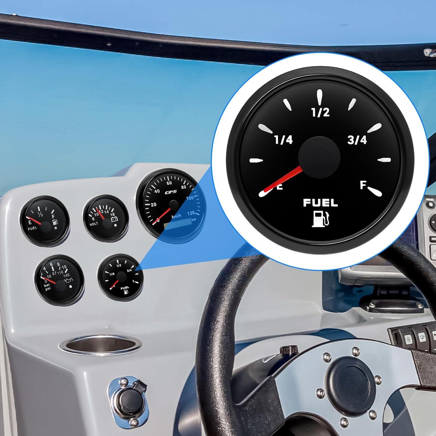 Kit Sensor de Combustible y Manómetro ARTILAURA 5" Negro