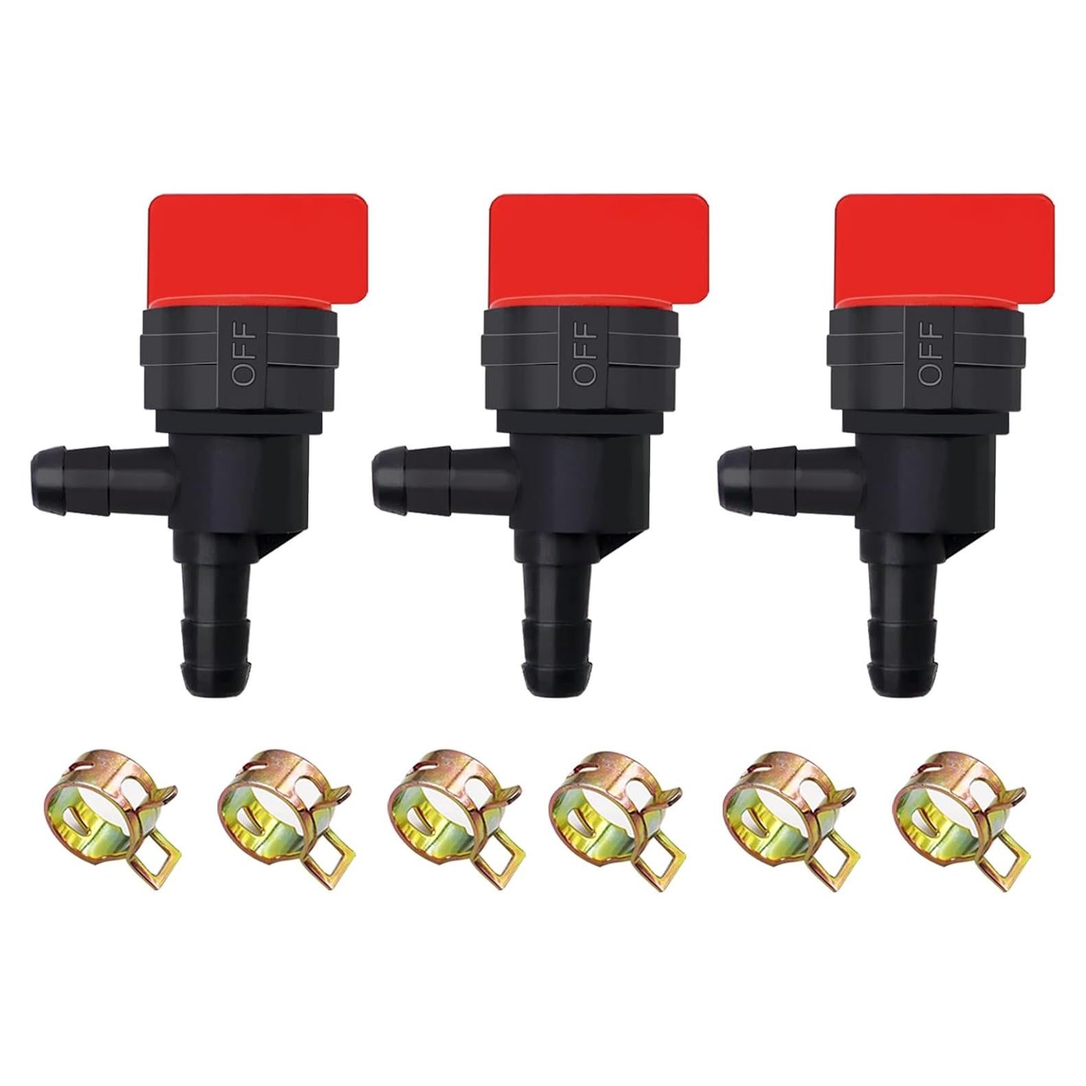 Válvula de Cierre de Combustible Taiss 90° 3PCS 1/4"