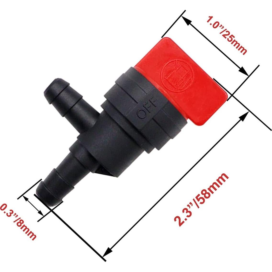 Válvula de Cierre de Combustible Taiss 90° 3PCS 1/4"