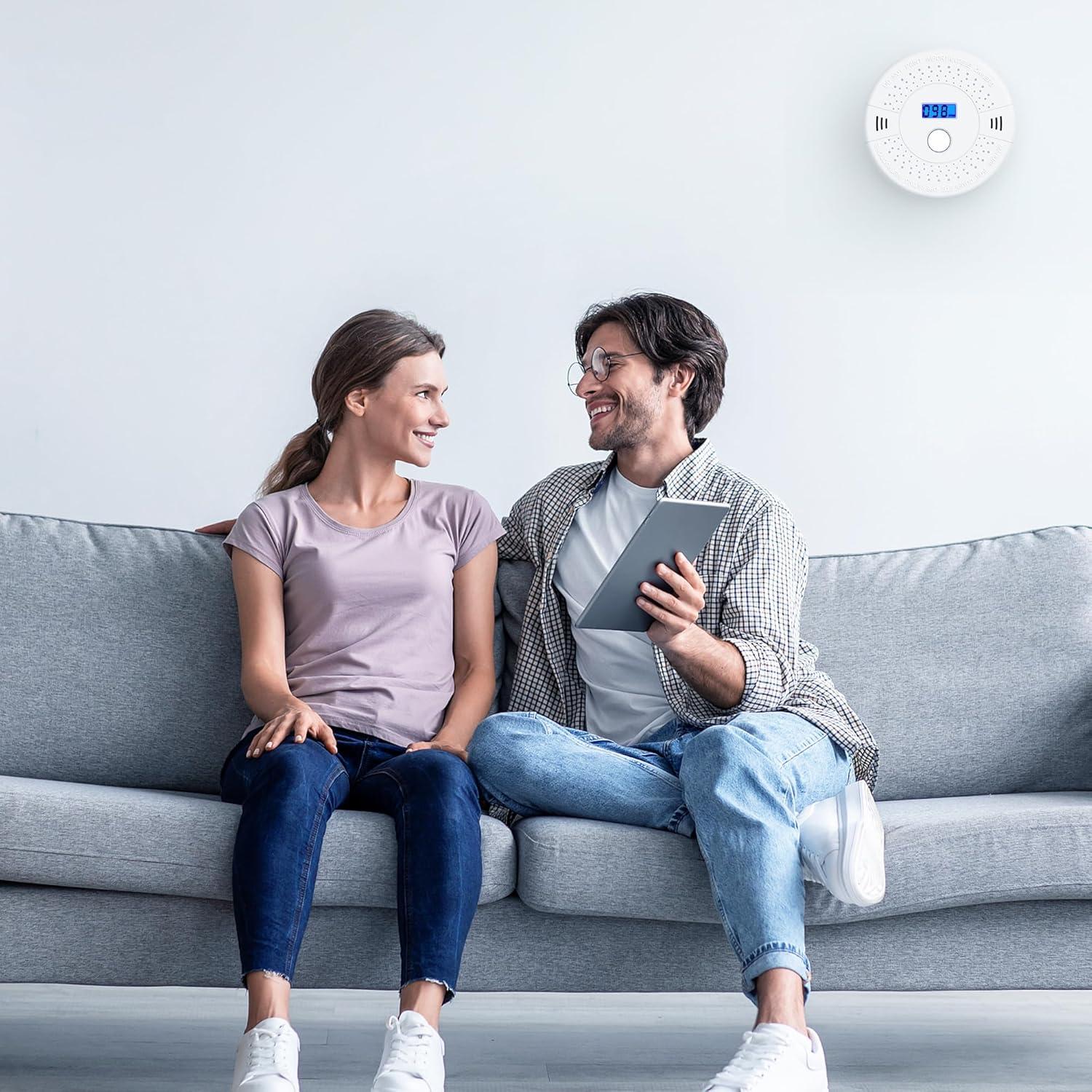 Detector de Humo y Monóxido de Carbono Siterwell GS888A, Paquete de 3