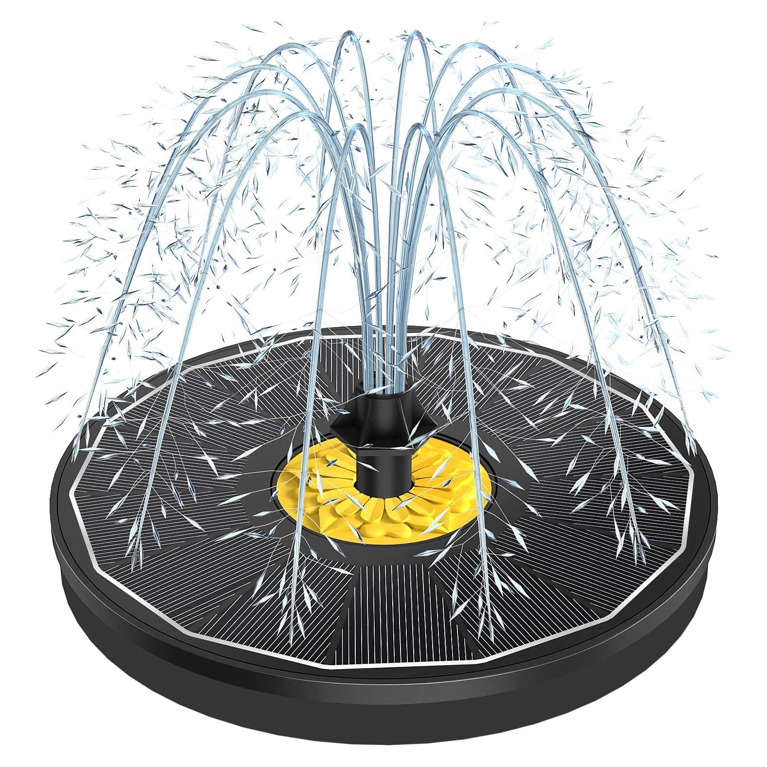 Fuente Solar para Baño de Pájaros Yzert 3.5W con 7 Boquillas