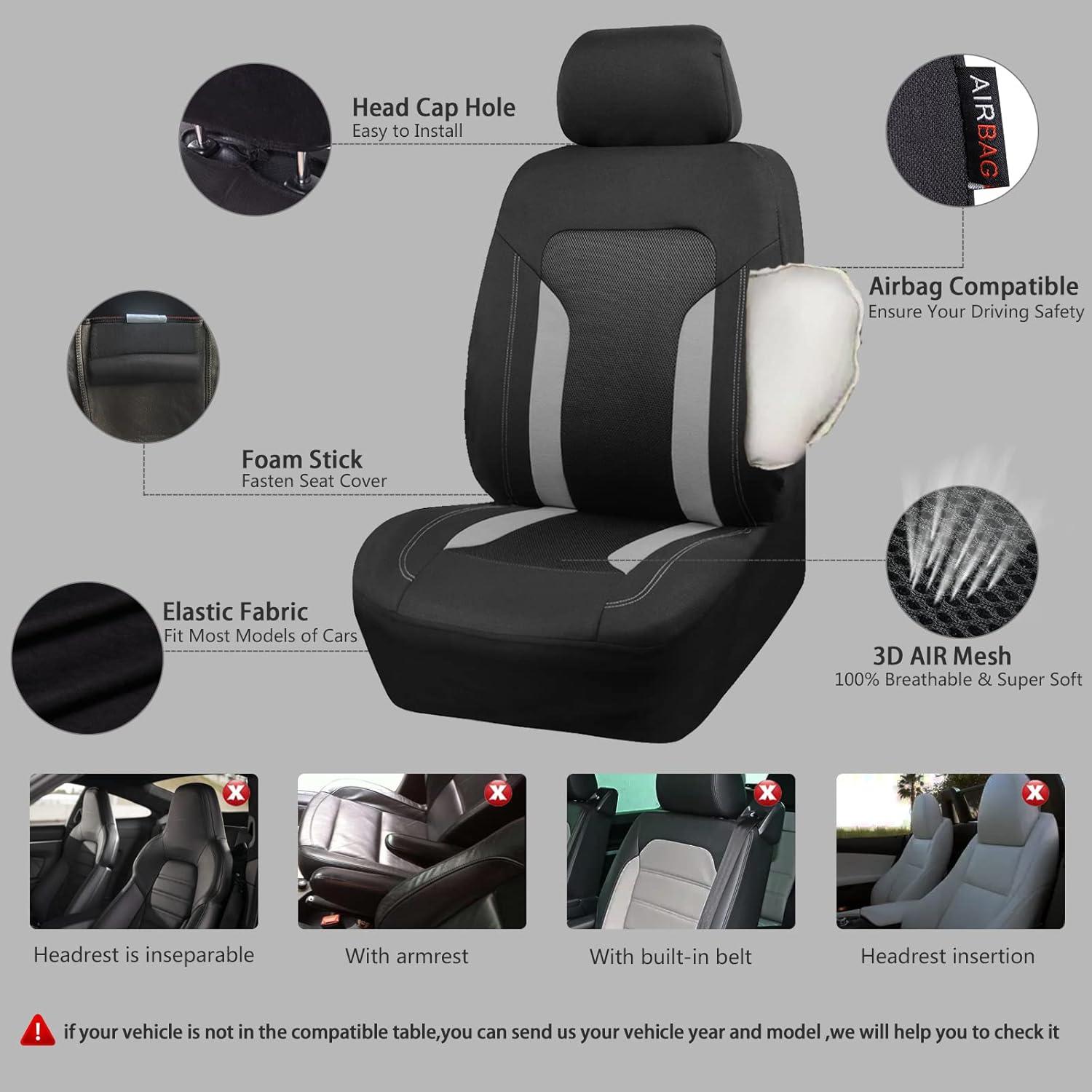 Cubiertas de Asiento de Coche CAR PASS Juego Completo Transpirables