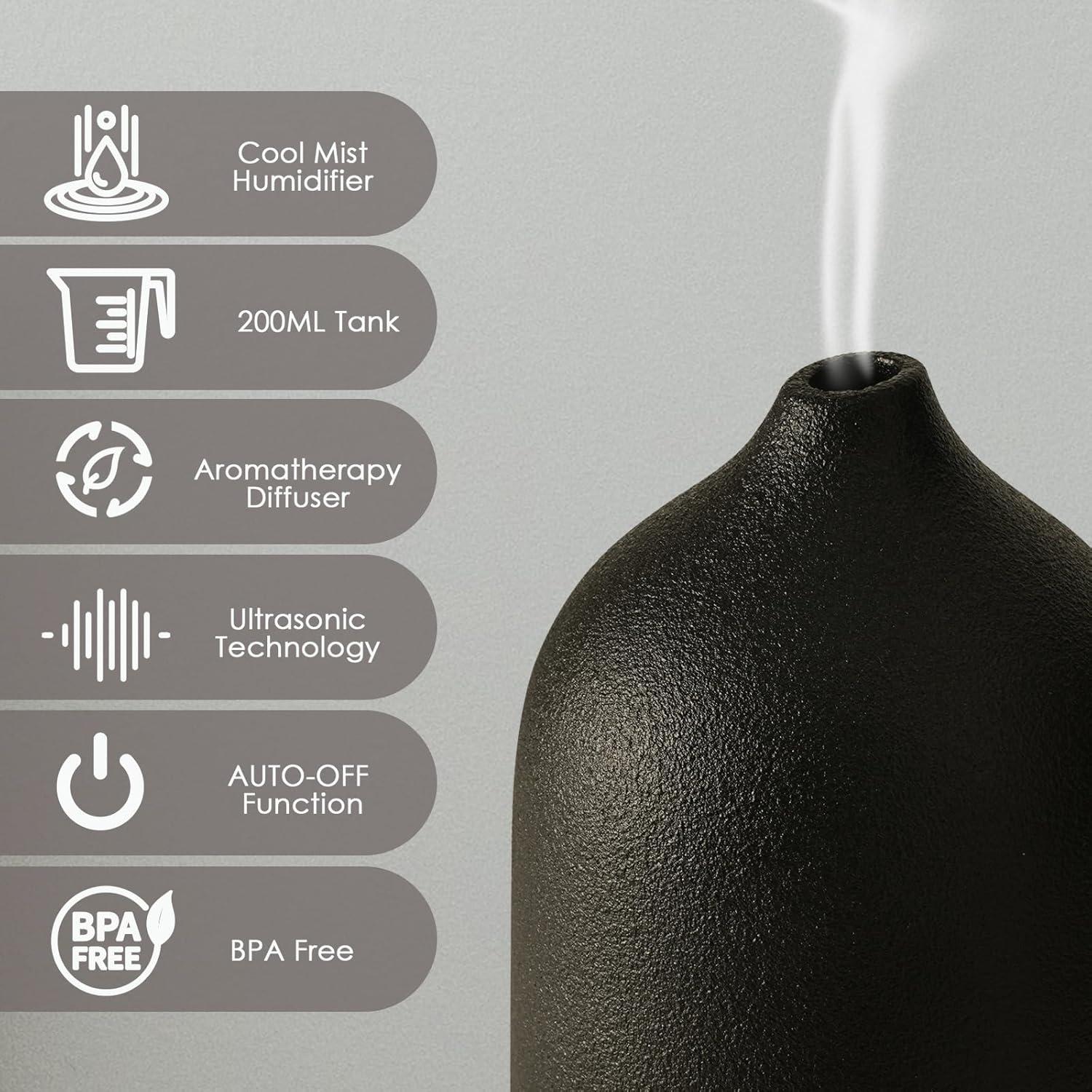 Difusor de Cerámica Diffuserlove DF-2302 200ml Negro