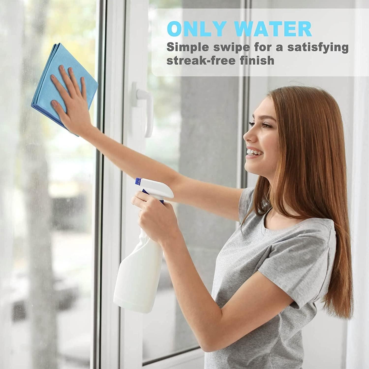 Paño de Limpieza de Ventanas Longmann Microfibra Azul (2 Unidades)