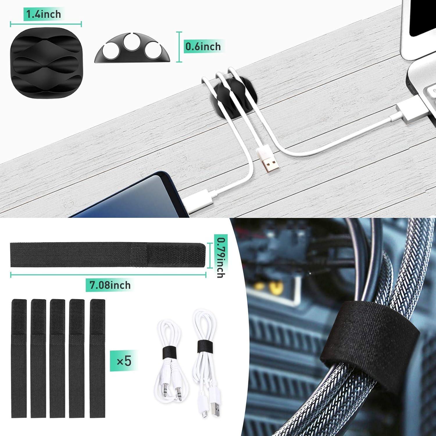 Kit de canalización de cables Sunshow 5 piezas 77 cm negro