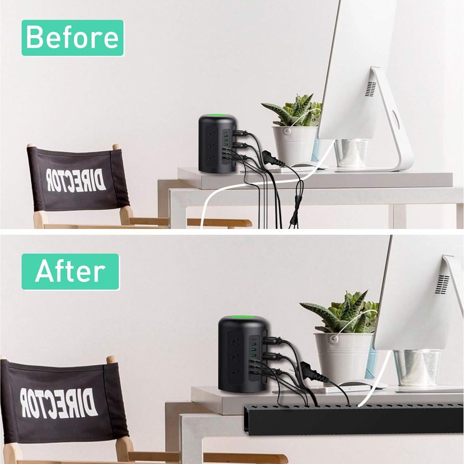 Kit de canalización de cables Sunshow 5 piezas 77 cm negro