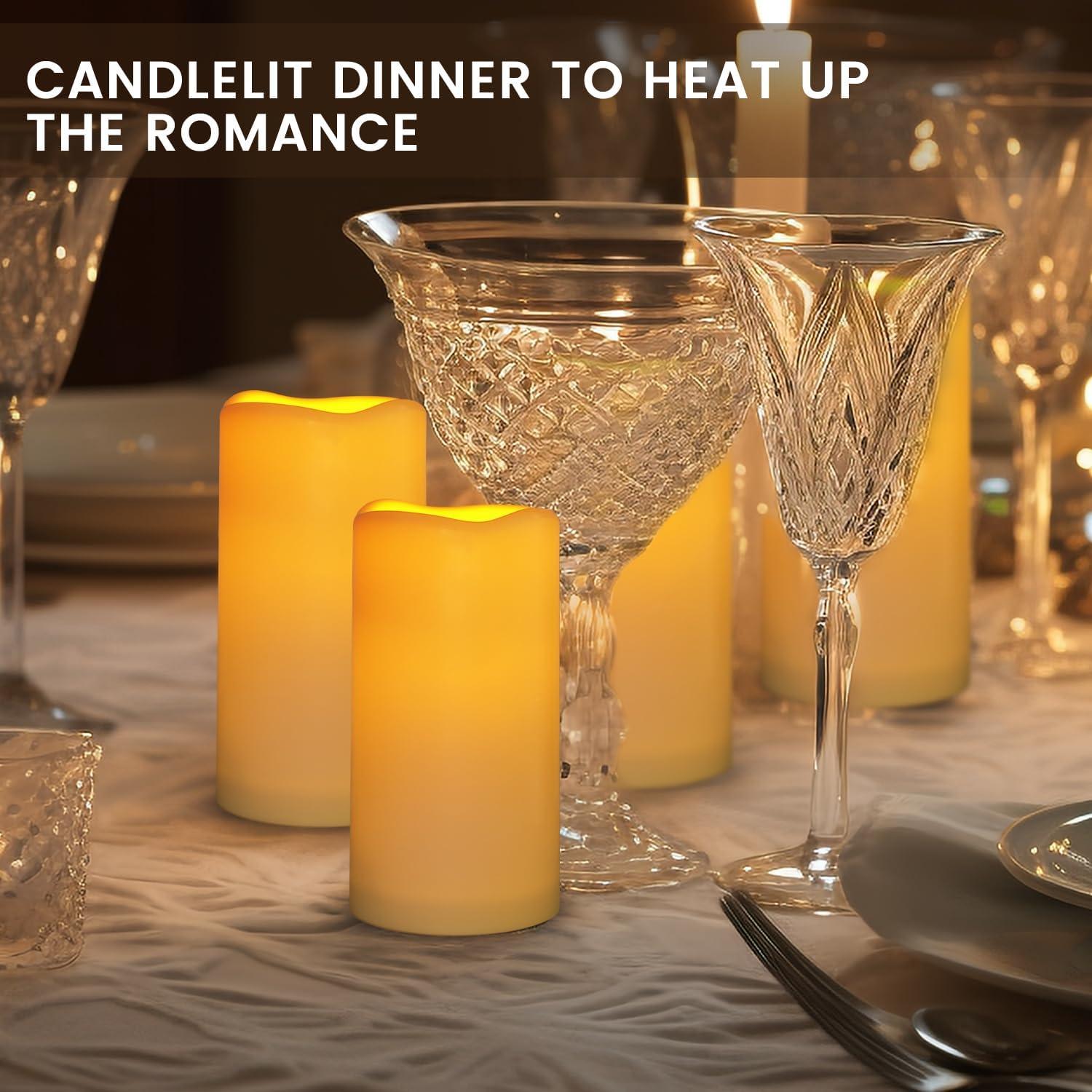 Velas Flameless Impermeables HANZIM 2 Pack Control Remoto