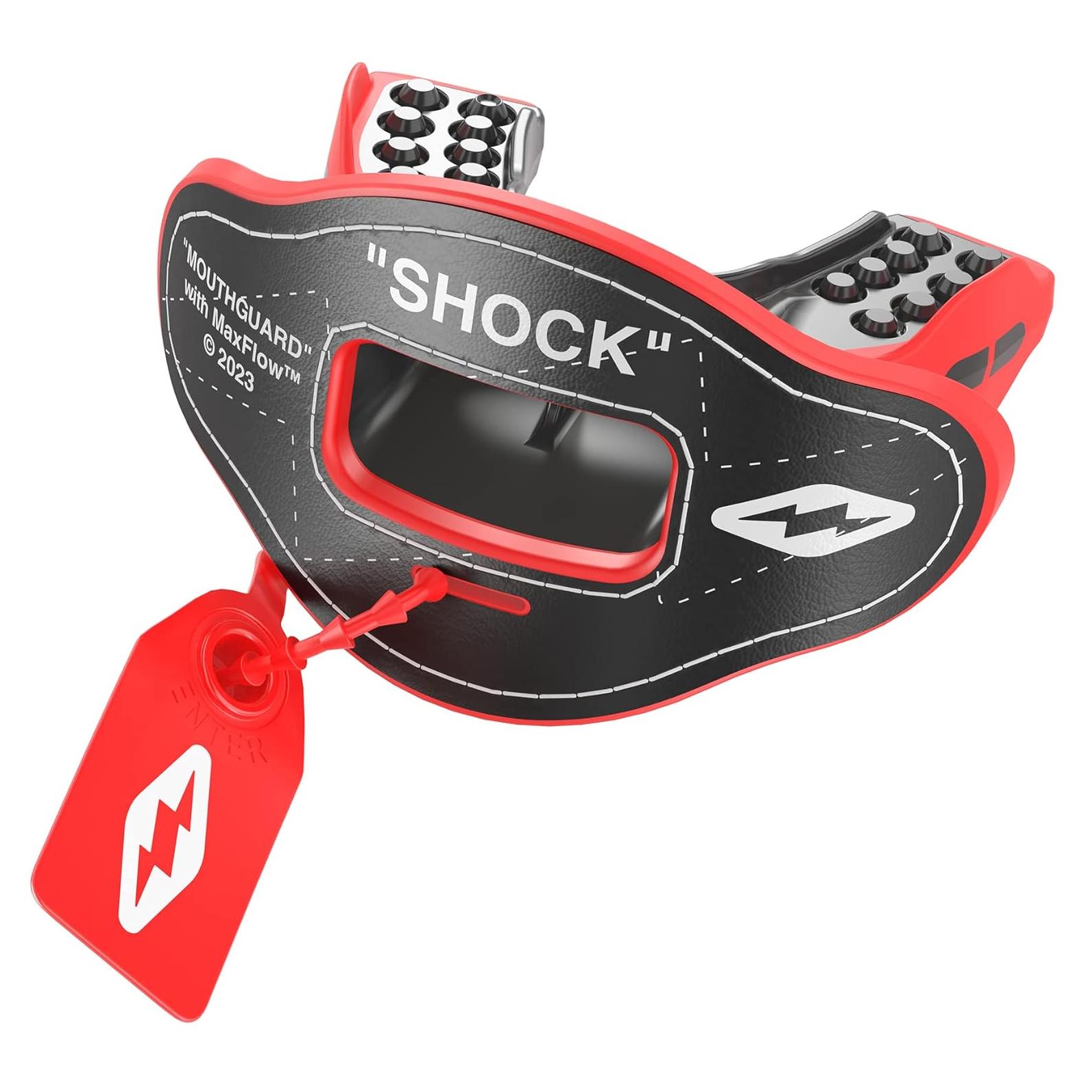 Guardia Labial Shock Doctor Max Airflow Negro/Rojo OSFA