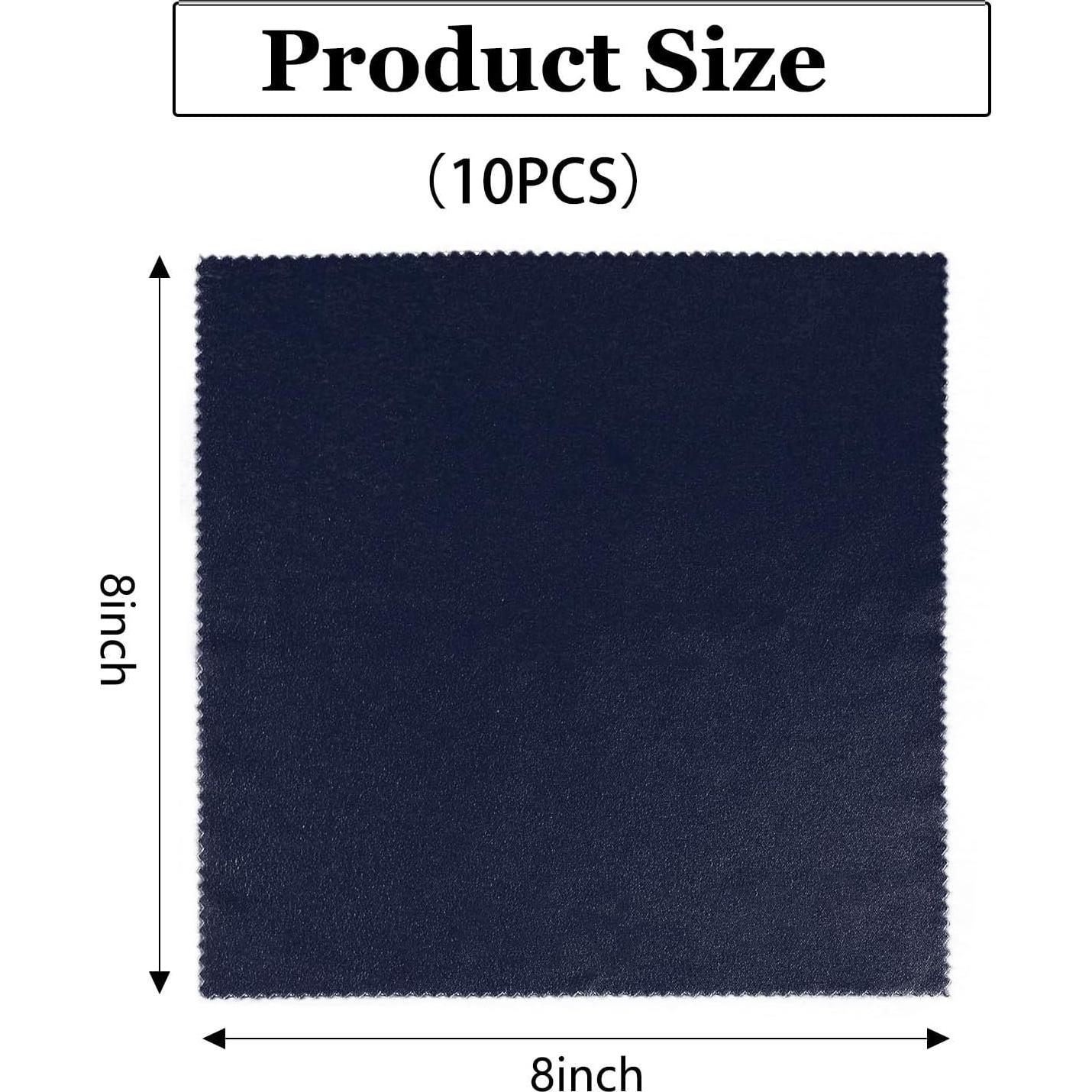 10 Paños de Microfibra Suede Hbxdeco 20x20 cm Negro