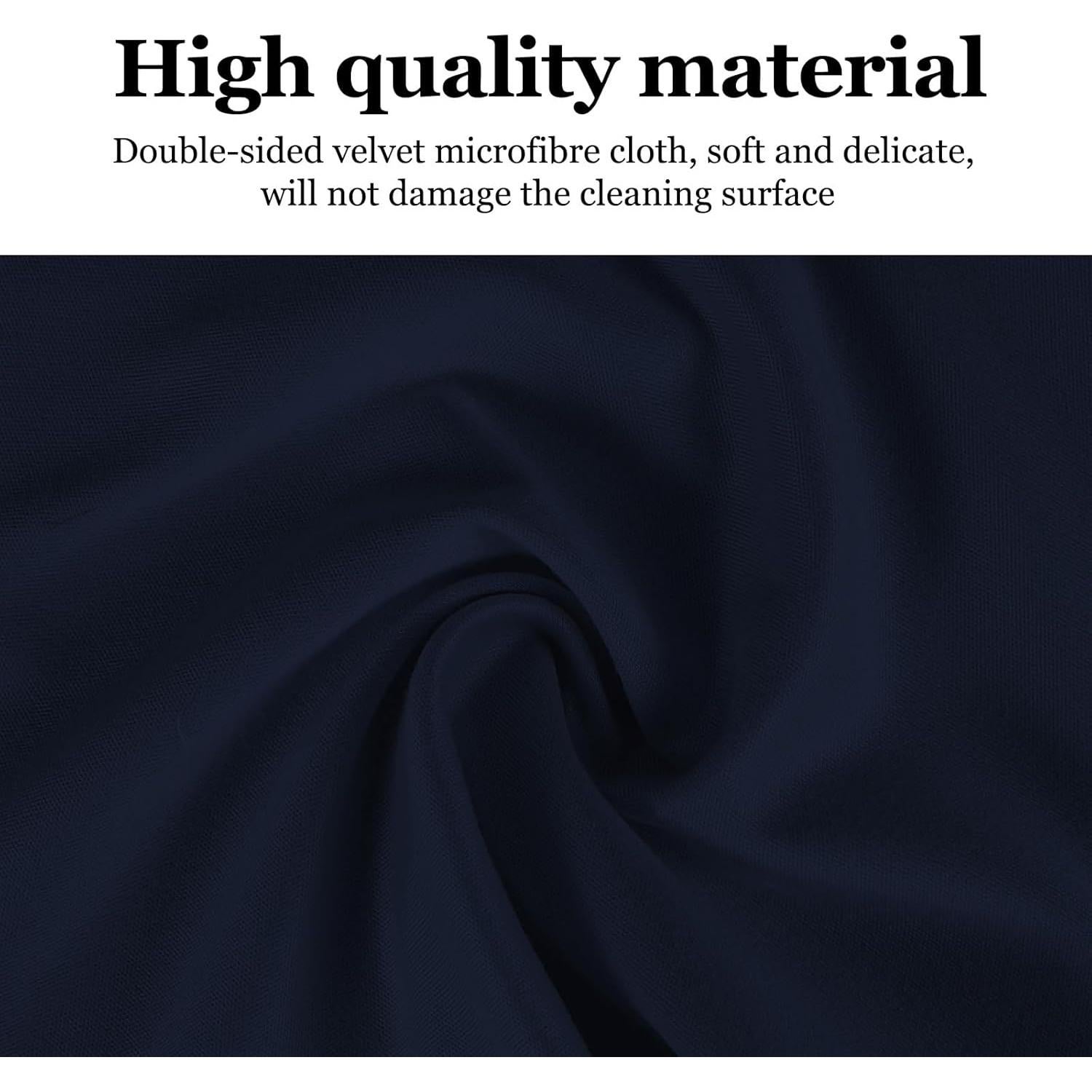 10 Paños de Microfibra Suede Hbxdeco 20x20 cm Negro