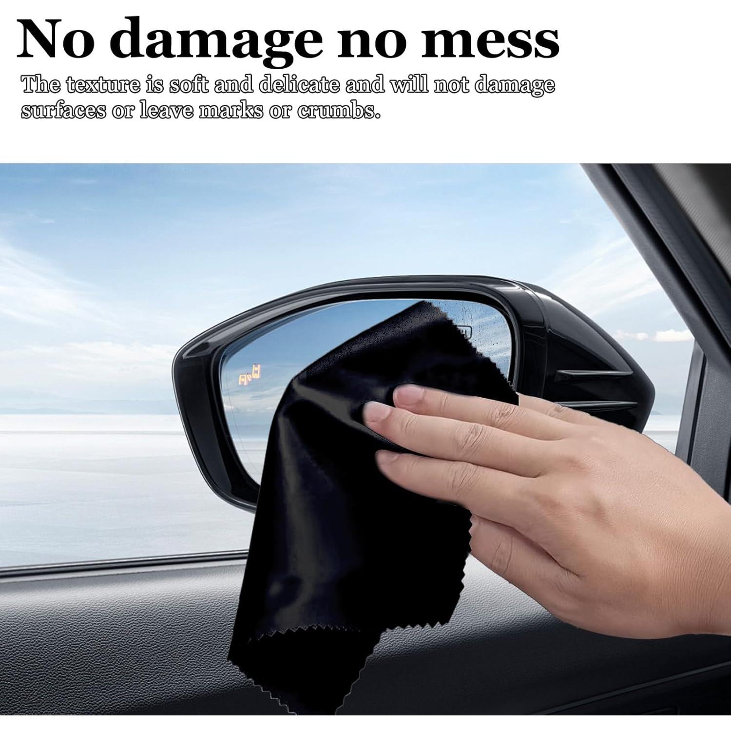 10 Paños de Microfibra Suede Hbxdeco 20x20 cm Negro