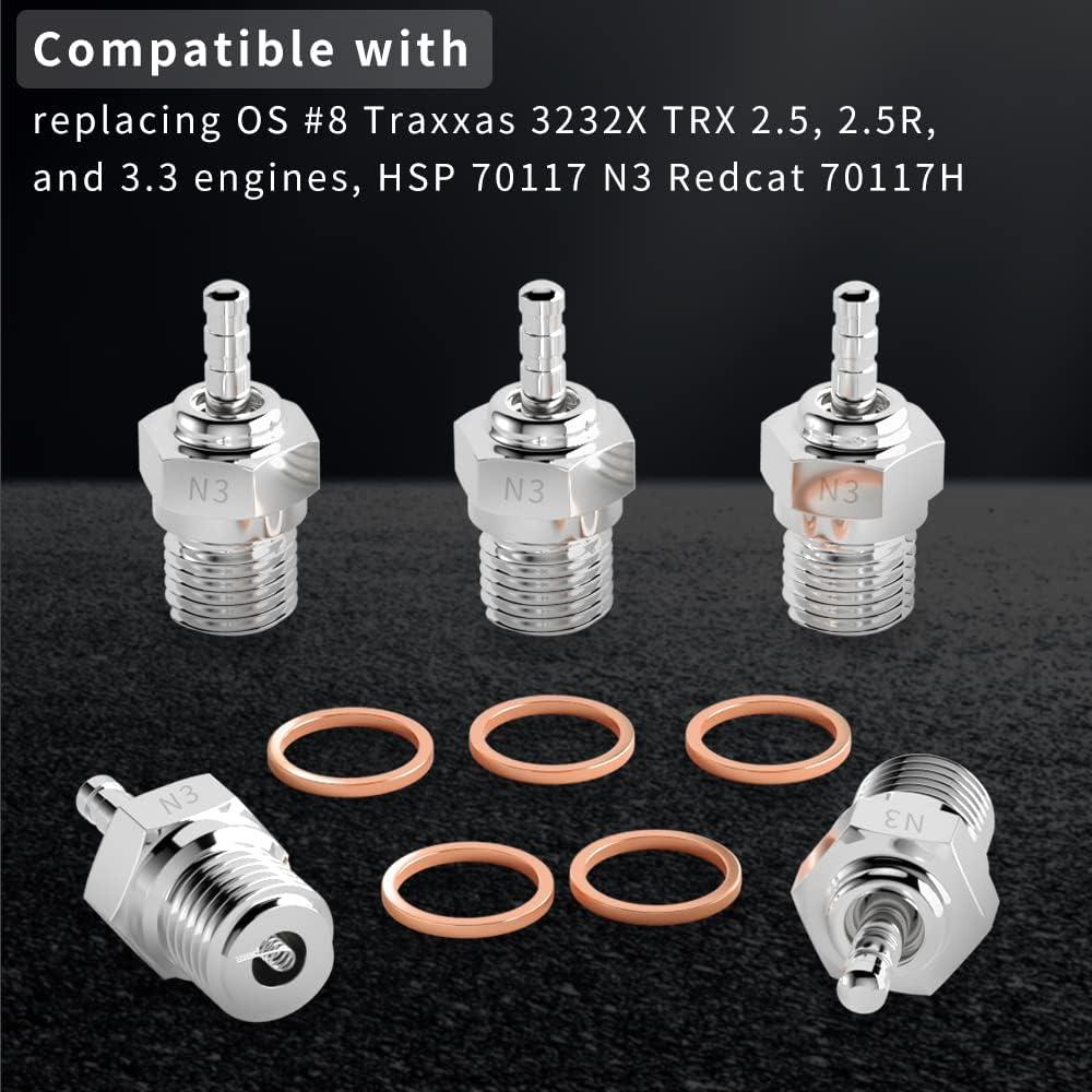 Bujías de Calentamiento GLOBACT N3 para Motores Nitro - 5 Pcs