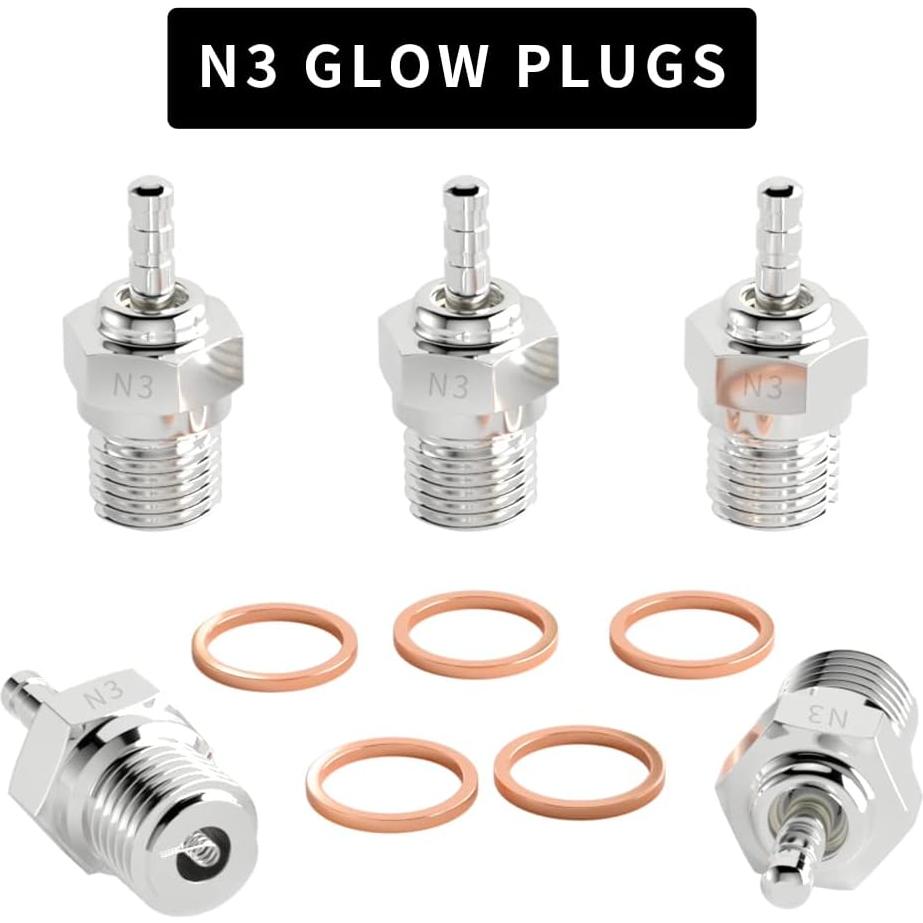 Bujías de Calentamiento GLOBACT N3 para Motores Nitro - 5 Pcs