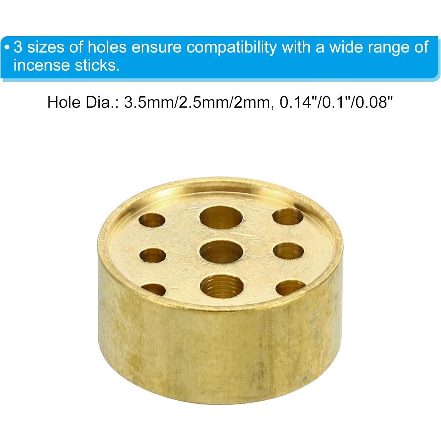 Soporte de Incienso PATIKIL - 2 Unidades de Latón 20mm x 10mm