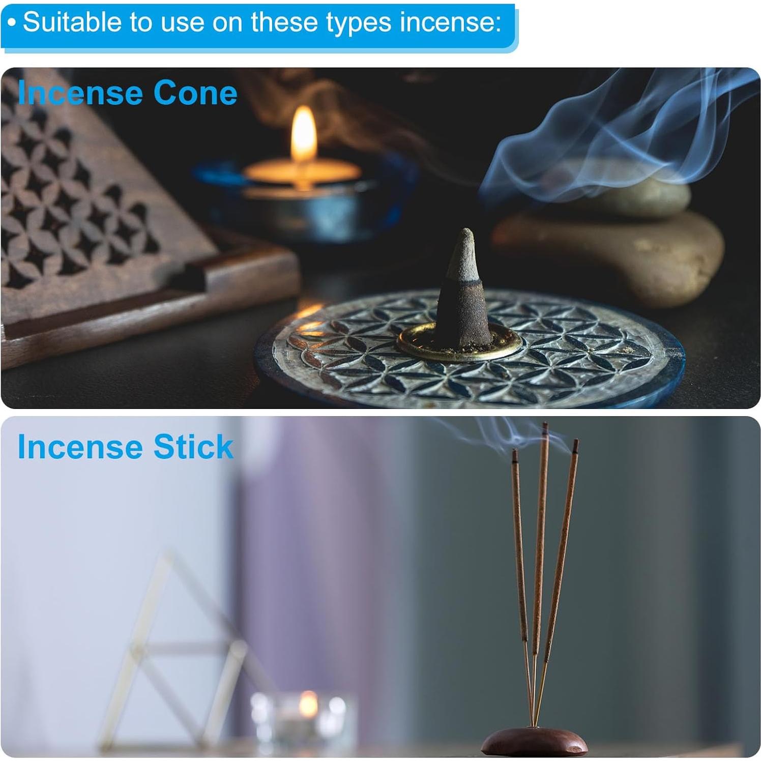 Soporte de Incienso PATIKIL - 2 Unidades de Latón 20mm x 10mm